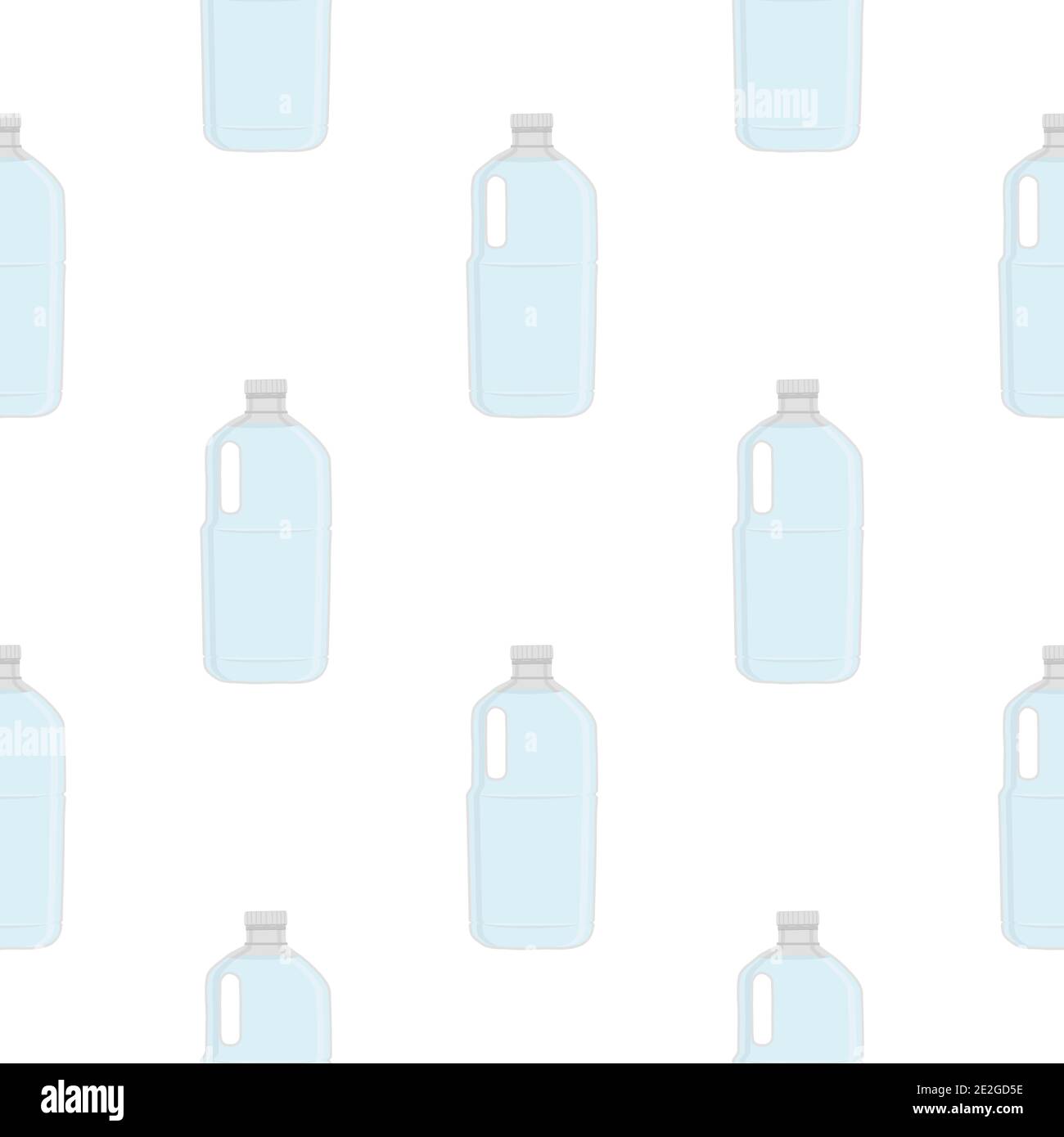 Illustrazione sul set di temi bottiglie di plastica di tipo identico per acqua potabile. Modello d'acqua composto da accessori per la cucina di raccolta, bottiglia di plastica Illustrazione Vettoriale