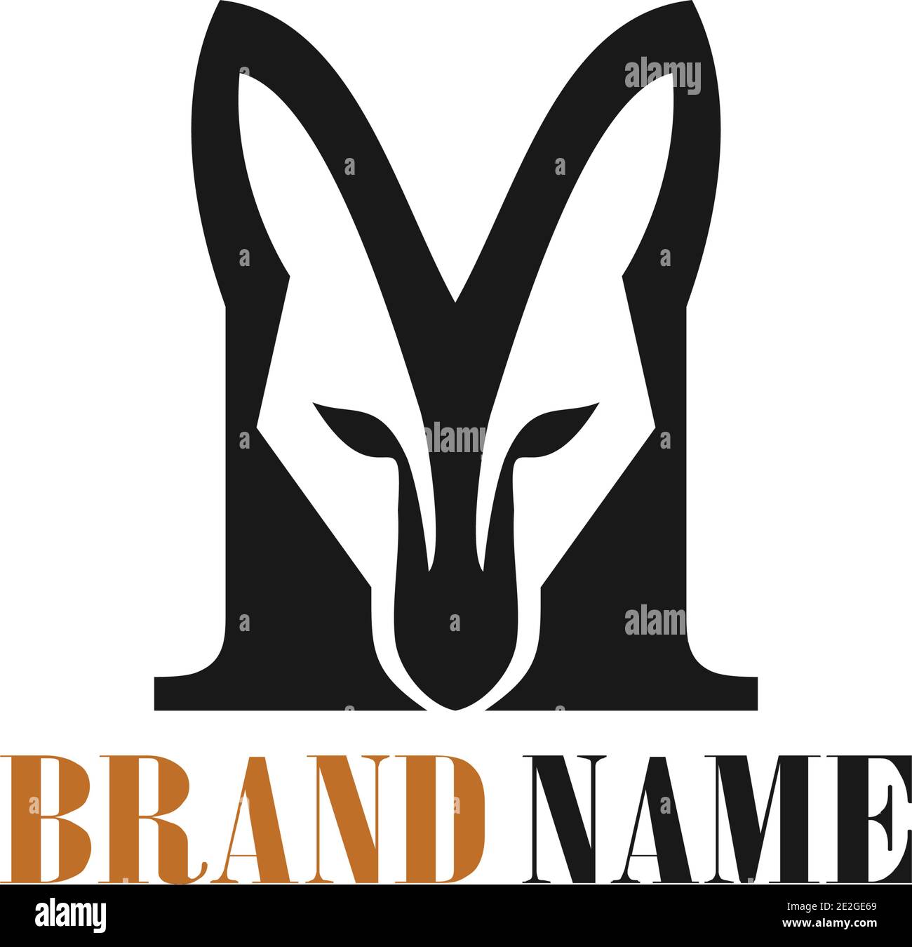 fox letter M abstract logo icona vettore concetto di design Illustrazione Vettoriale