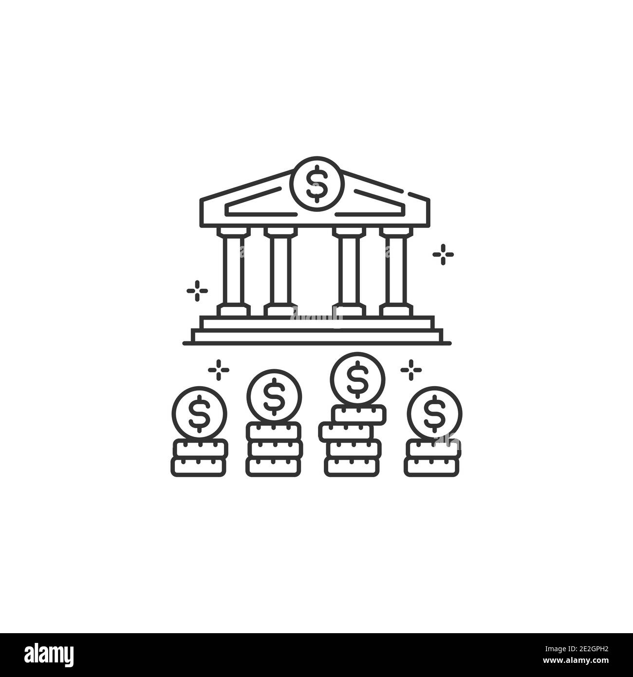 Icona linea nera budget. Contabilità e contabilità. Pittogramma per pagina web, app mobile, promo. Elemento di progettazione GUI UI UX. Tratto modificabile Illustrazione Vettoriale