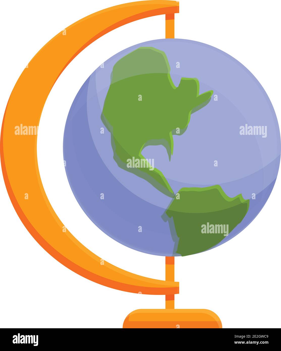 Icona del globo scolastico. Cartoon di scuola globo icona vettore per il web design isolato su sfondo bianco Illustrazione Vettoriale