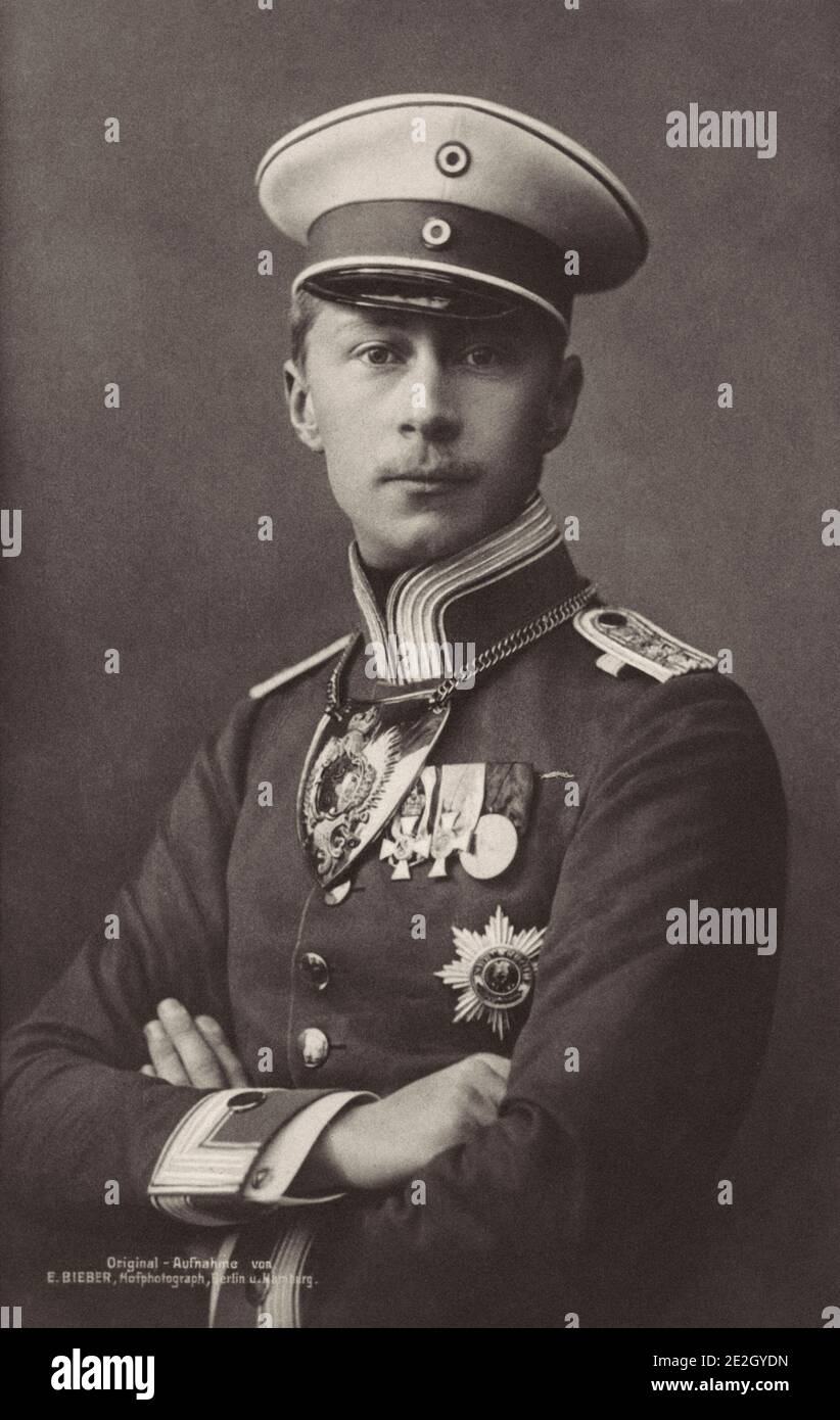 Wilhelm, Tedesco Principe Ereditario (1882 - 1951) era il primogenito e l'erede dell'ultimo imperatore tedesco Wilhelm II, e l'ultimo Principe Ereditario del germe Foto Stock