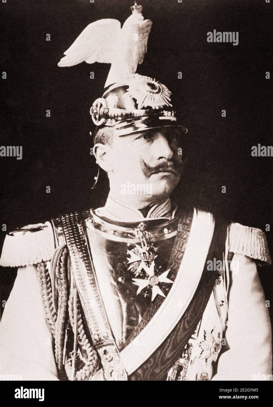 Guglielmo II o Guglielmo II (1859 – 4 giugno 1941) l'ultimo imperatore tedesco (Kaiser) e re di Prussia. Regnò dal 15 giugno 1888 fino alla sua abdicazione Foto Stock