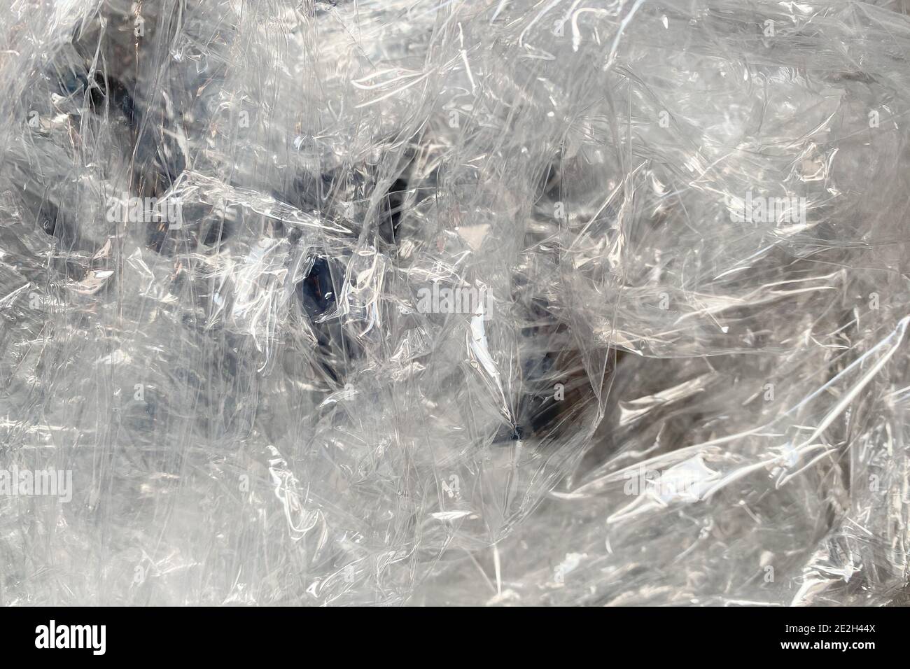 Involucro in plastica trasparente per imballaggio Foto Stock