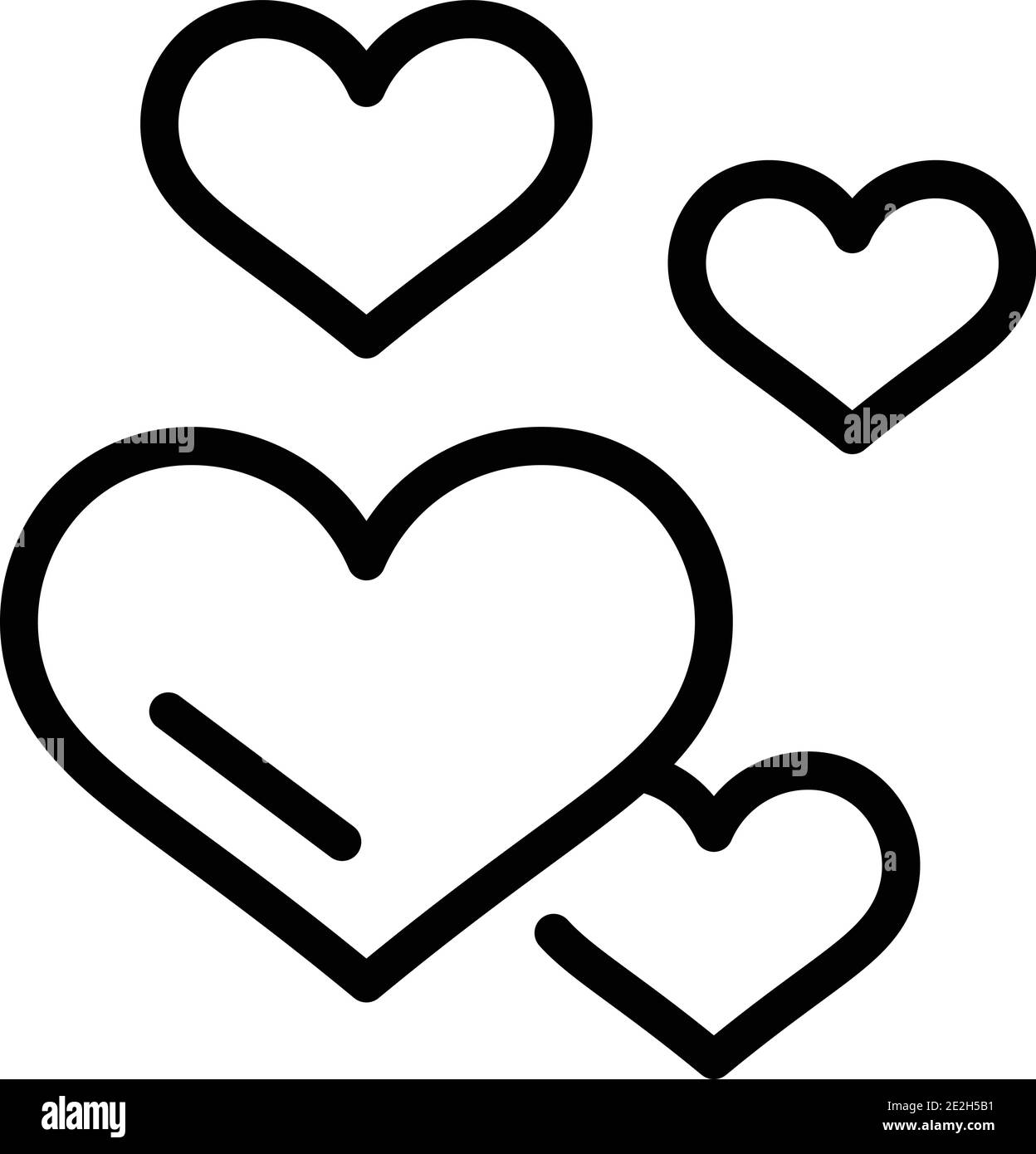 Icona Love Human Needs. Contorno amore umano bisogni icona vettore per web design isolato su sfondo bianco Illustrazione Vettoriale