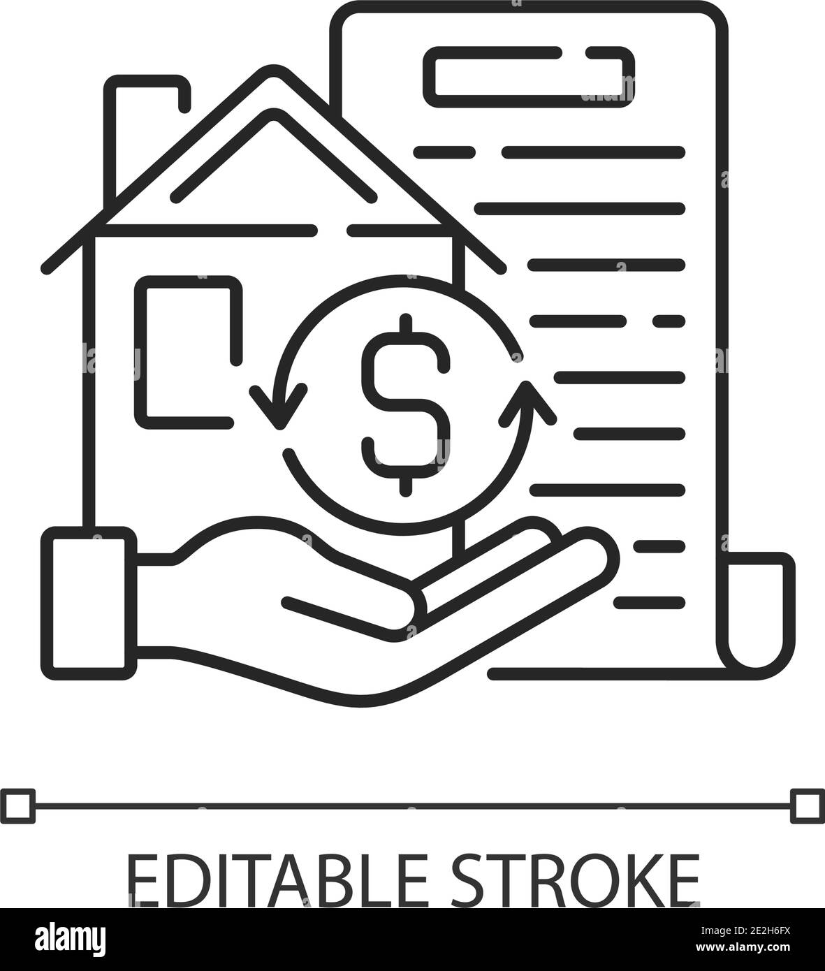Icona lineare collaterale Illustrazione Vettoriale
