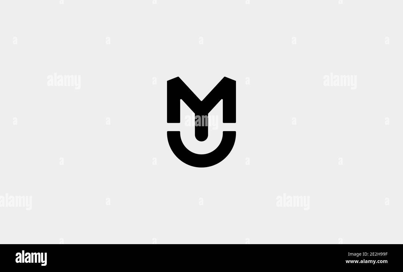 MU UM lettera monogramma Logo disegno Vector Illustrazione Illustrazione Vettoriale