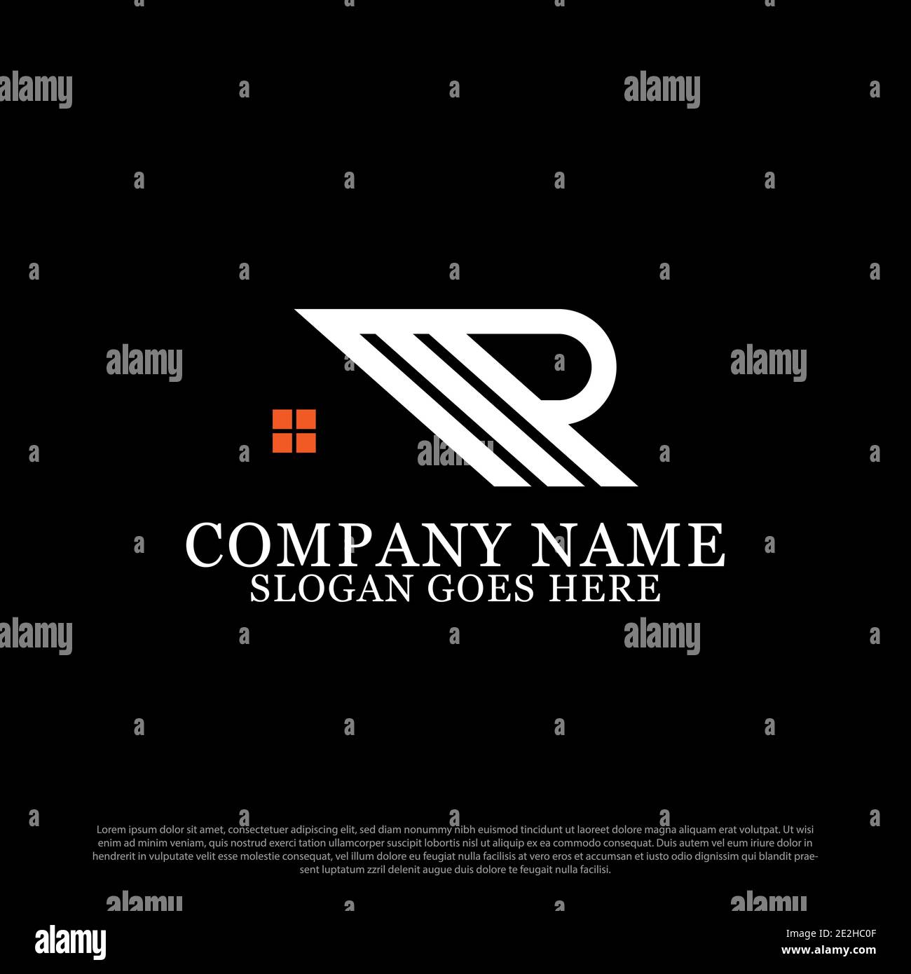 Modern MR House logo vettore di design, MR Initial logo Inspiration, ideale per aziende e società immobiliari Illustrazione Vettoriale