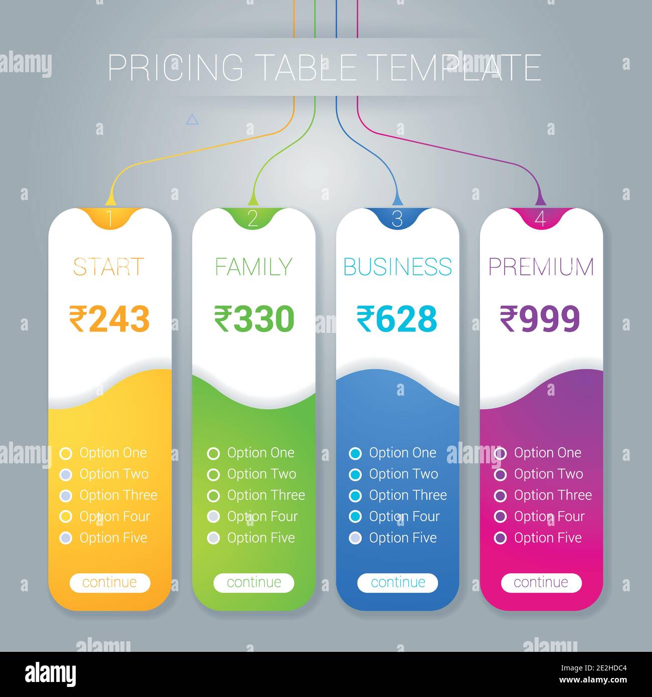 Modello di infografica passo per passo Illustrazione Vettoriale