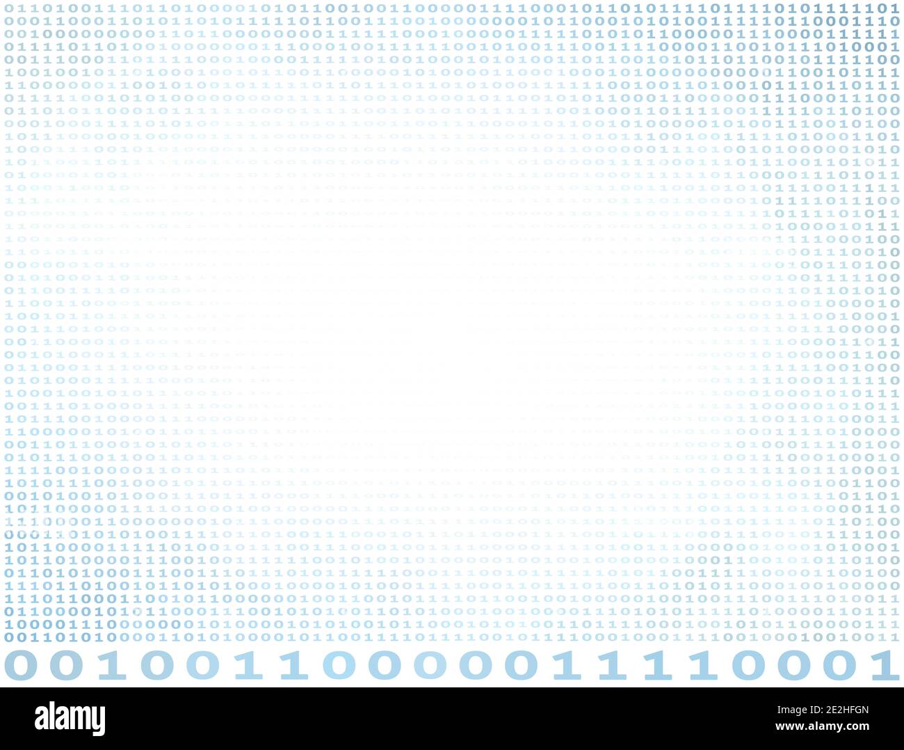 Sfondo codice binario digitale con blu grigio 0 e 1. Pattern grafico vettoriale con effetto mezzitoni Illustrazione Vettoriale