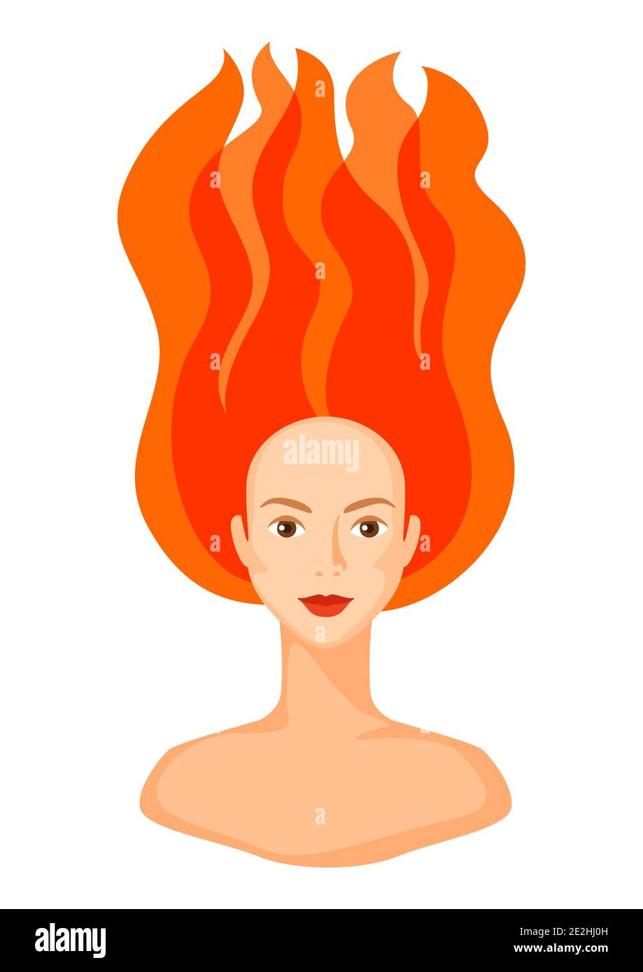 Illustrazione della ragazza con i capelli rossi. Illustrazione Vettoriale