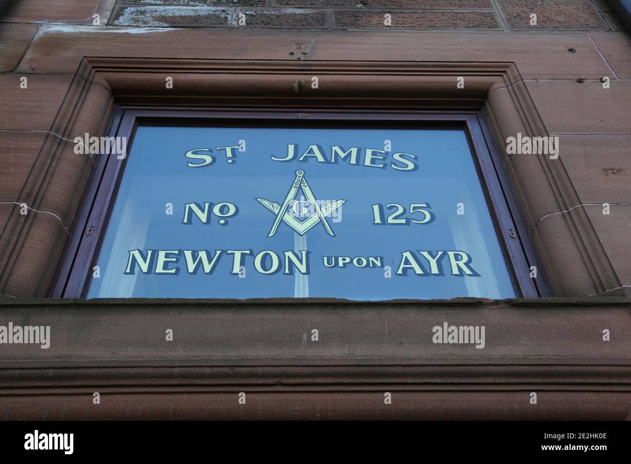 St James Lodge, n. 125 , Newton on Ayr, Ayrshire, Scozia, Regno Unito Foto Stock