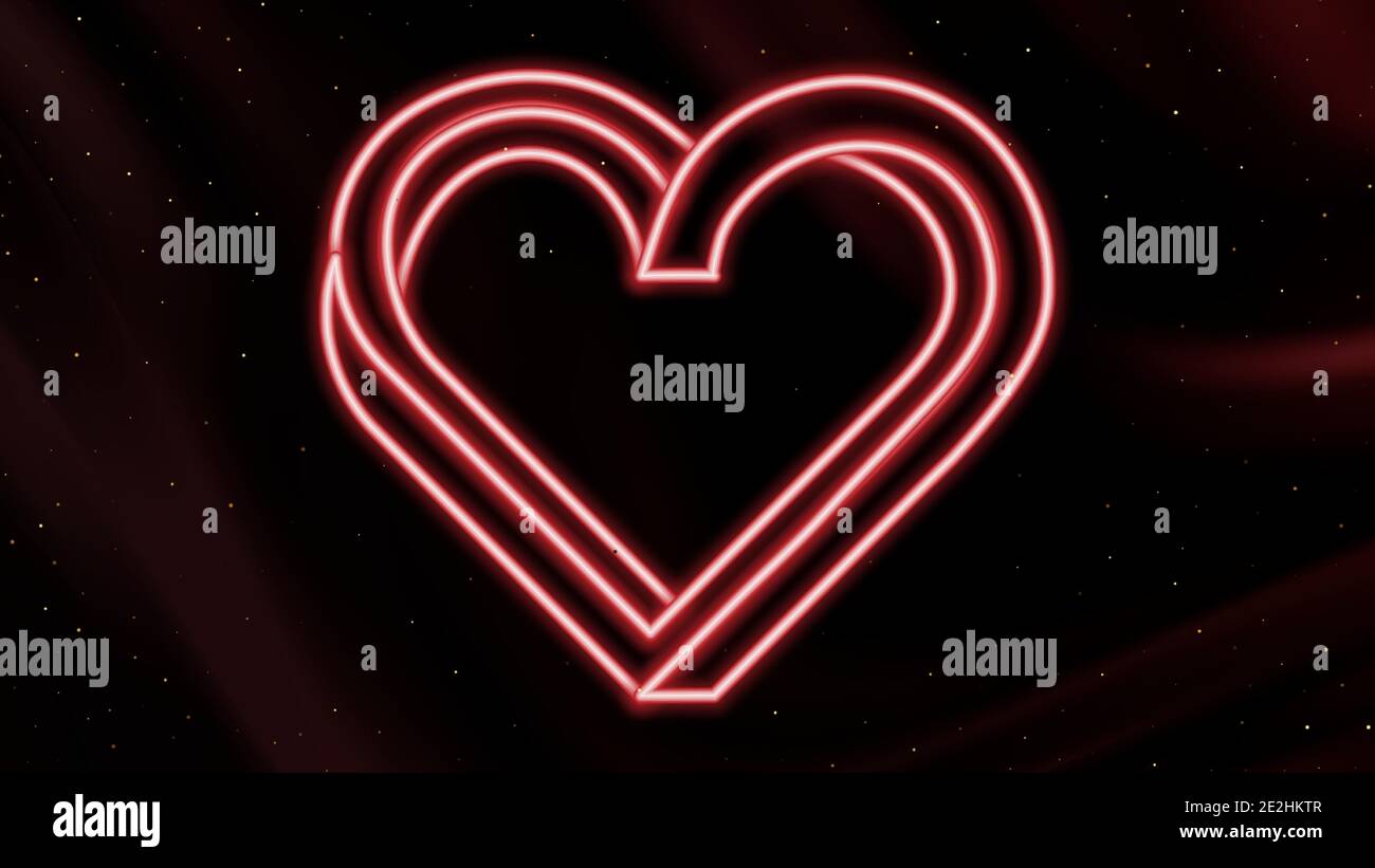 Scintille Luminose a forma di cuore - Grafica Rossa con logo