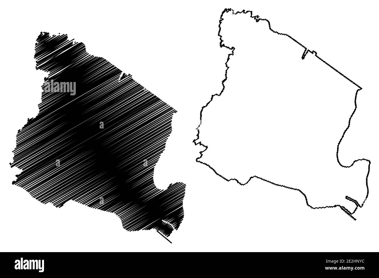 Essex County, New Jersey (Stati Uniti, Stati Uniti d'America, Stati Uniti, Stati Uniti, Stati Uniti) mappa vettoriale illustrazione, scrimble schizzo Essex mappa Illustrazione Vettoriale