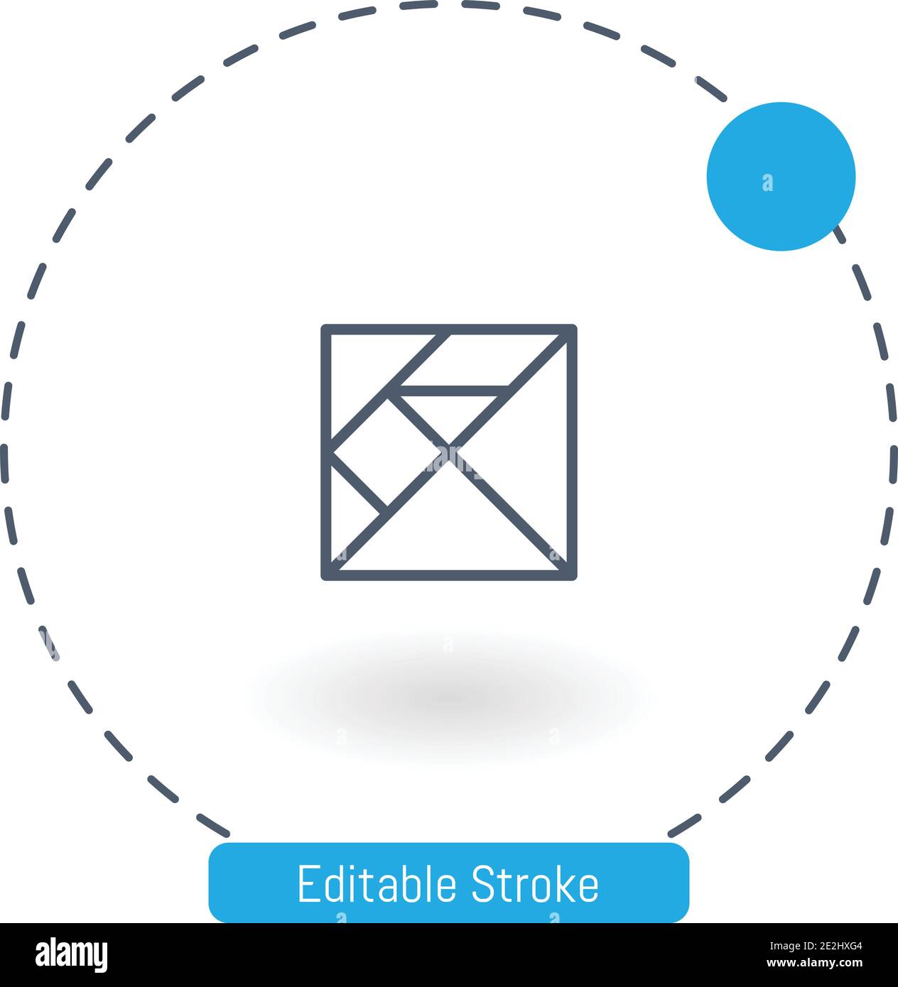 icona vettore tangram icone del contorno del tratto modificabili per il web e. cellulare Illustrazione Vettoriale