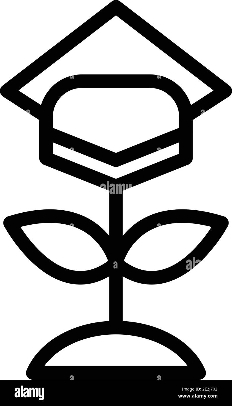 Icona del grado di fiore. Contorno fiore gradi vettore icona per web design isolato su sfondo bianco Illustrazione Vettoriale