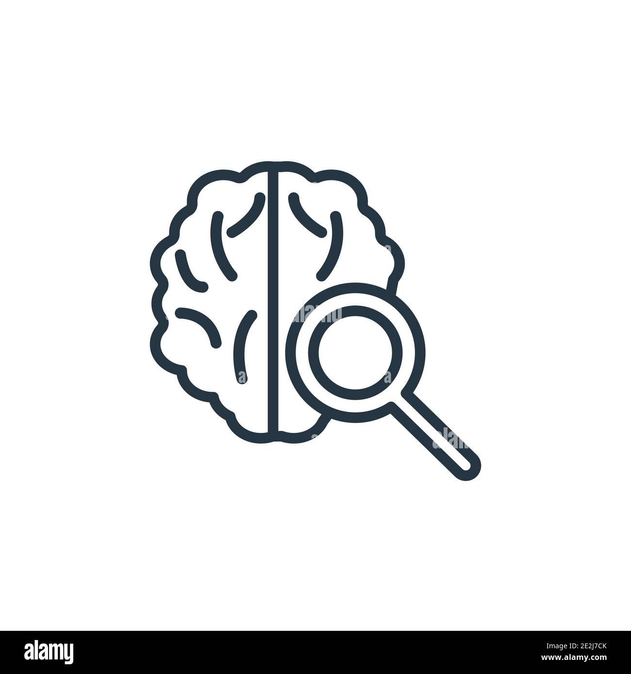 Icona vettore di contorno neurologia. Icona di neurologia nera sottile, vettore piatto semplice elemento illustrazione da editabile salute e concetto medico isolat Illustrazione Vettoriale