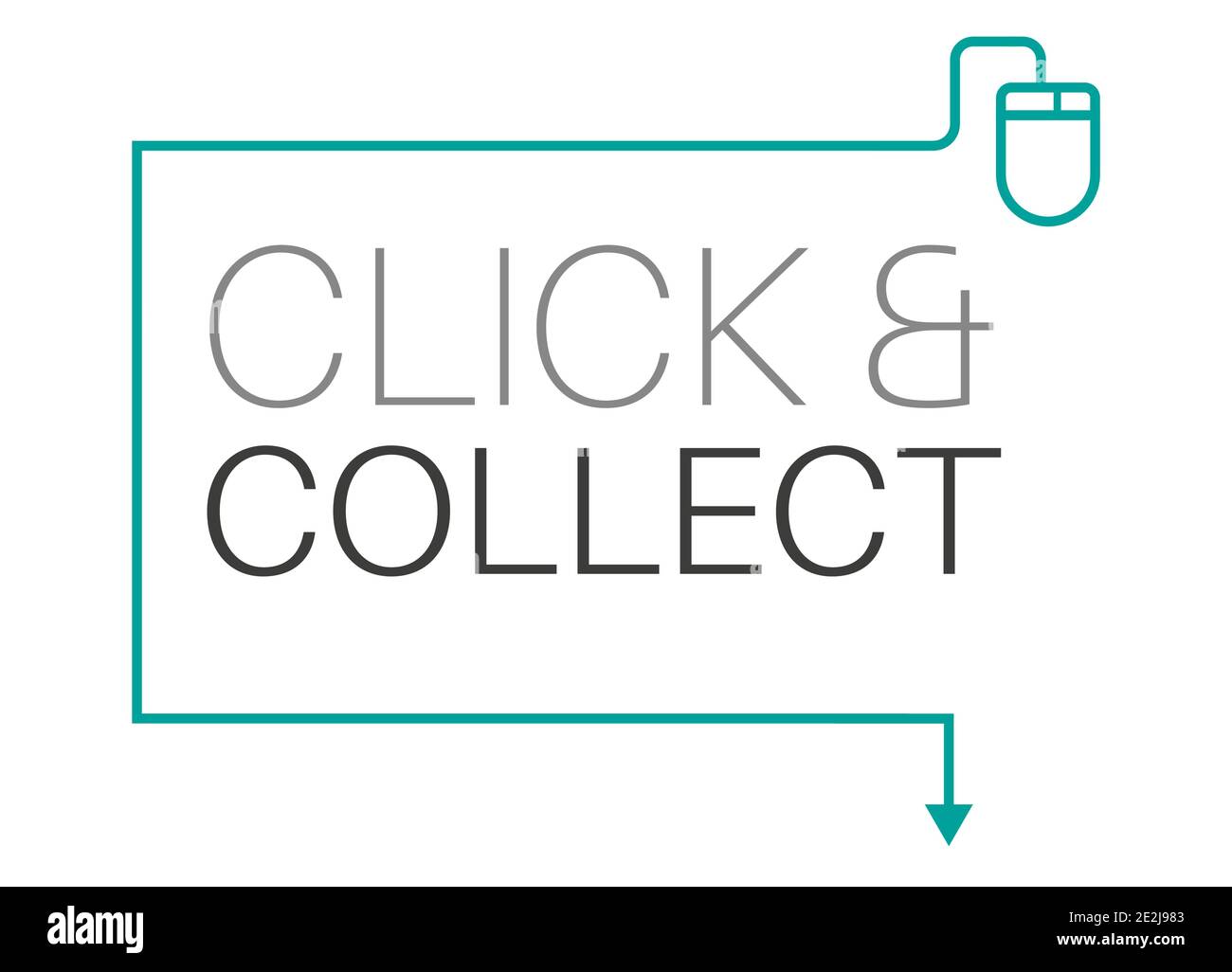 Fare clic e raccogliere Internet e online concetto di shopping per battere blocco 3.0 Illustrazione Vettoriale