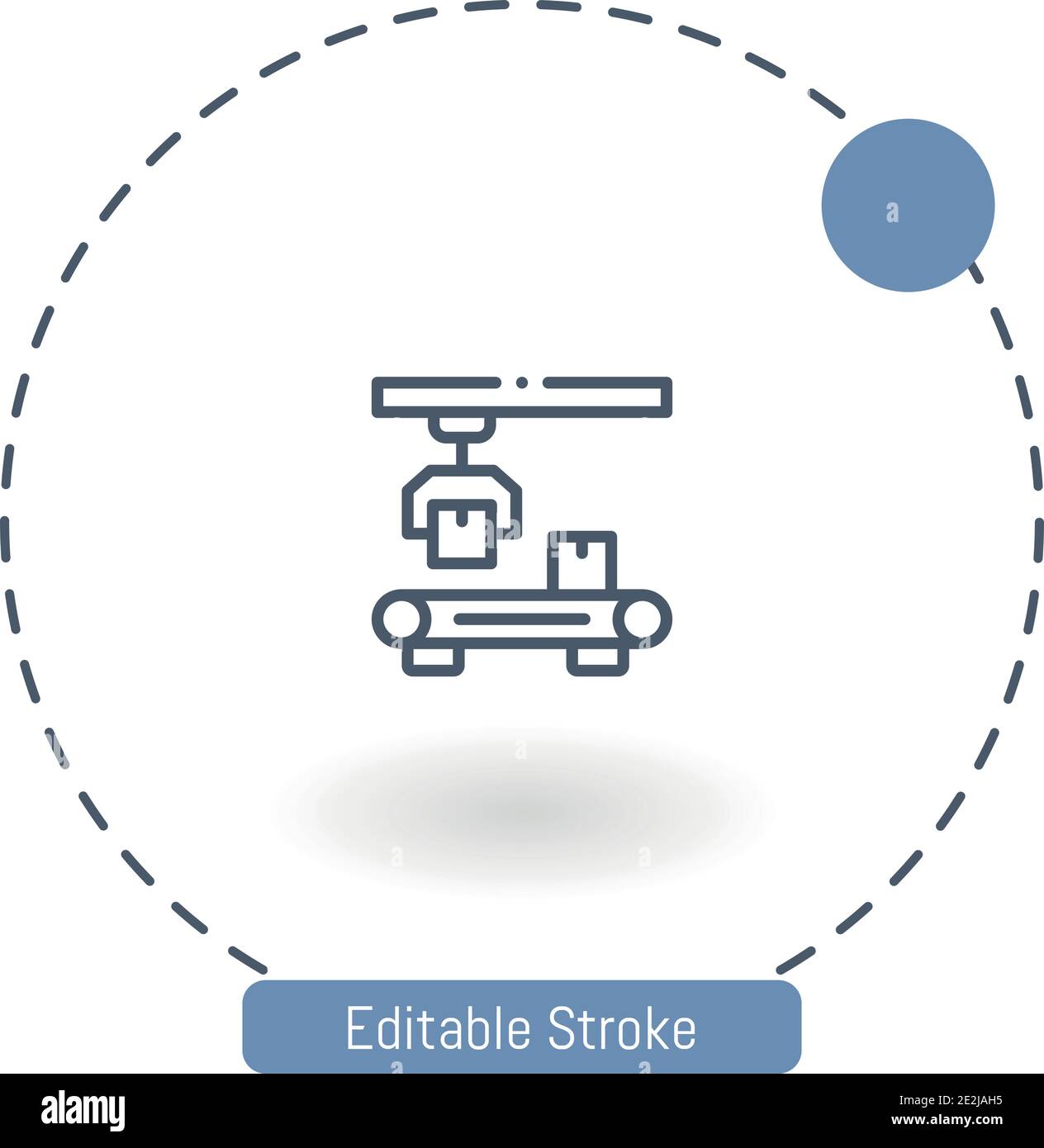 icona del vettore del nastro trasportatore icone del contorno del tratto modificabili per il nastro e mobile Illustrazione Vettoriale
