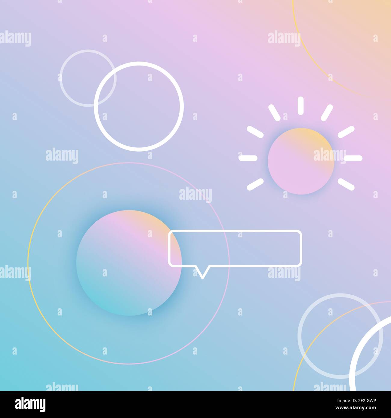 Sfondo dei cerchi sfumati. Illustrazione vettoriale, design piatto Illustrazione Vettoriale