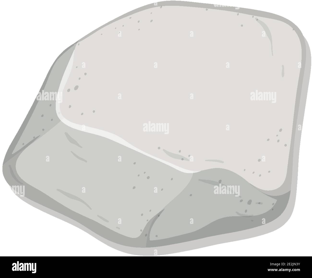 Roccia metamofica o roccia bianca isolata su sfondo bianco Illustrazione Vettoriale
