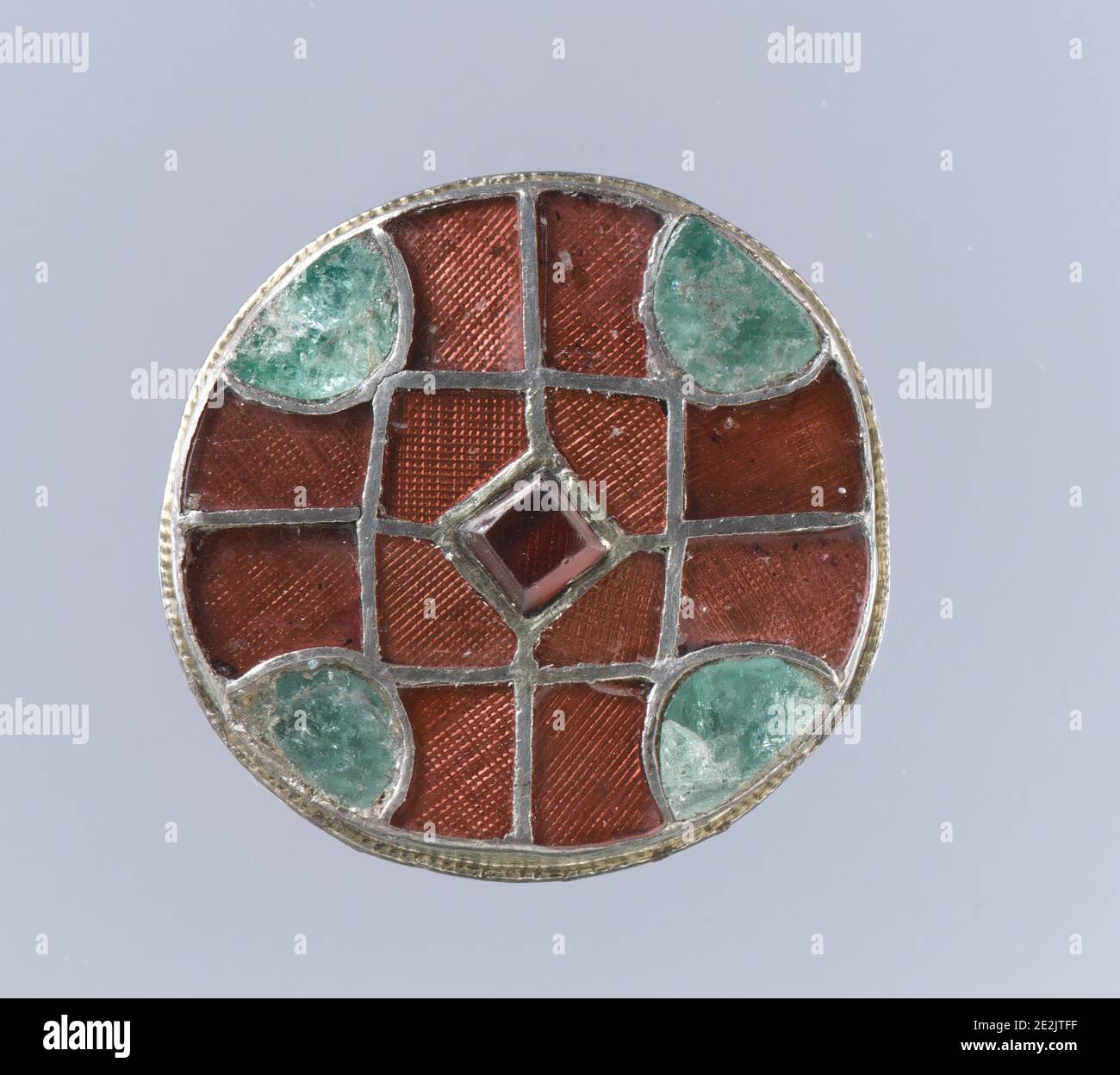 Disco Brooch, Frankish, 6 ° secolo. Foto Stock