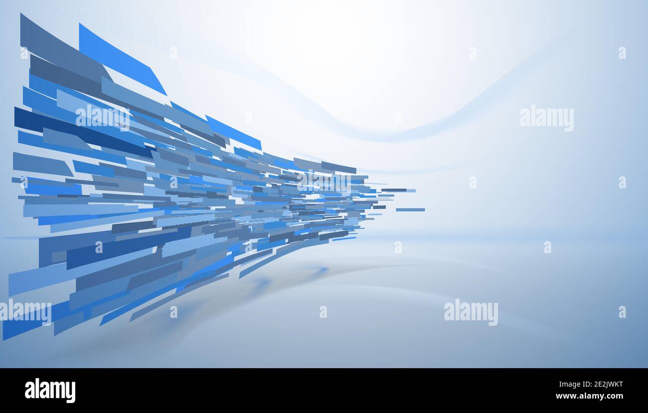 Pezzi rettangolari colorati in movimento diretto, vettore. Illustrazione Vettoriale