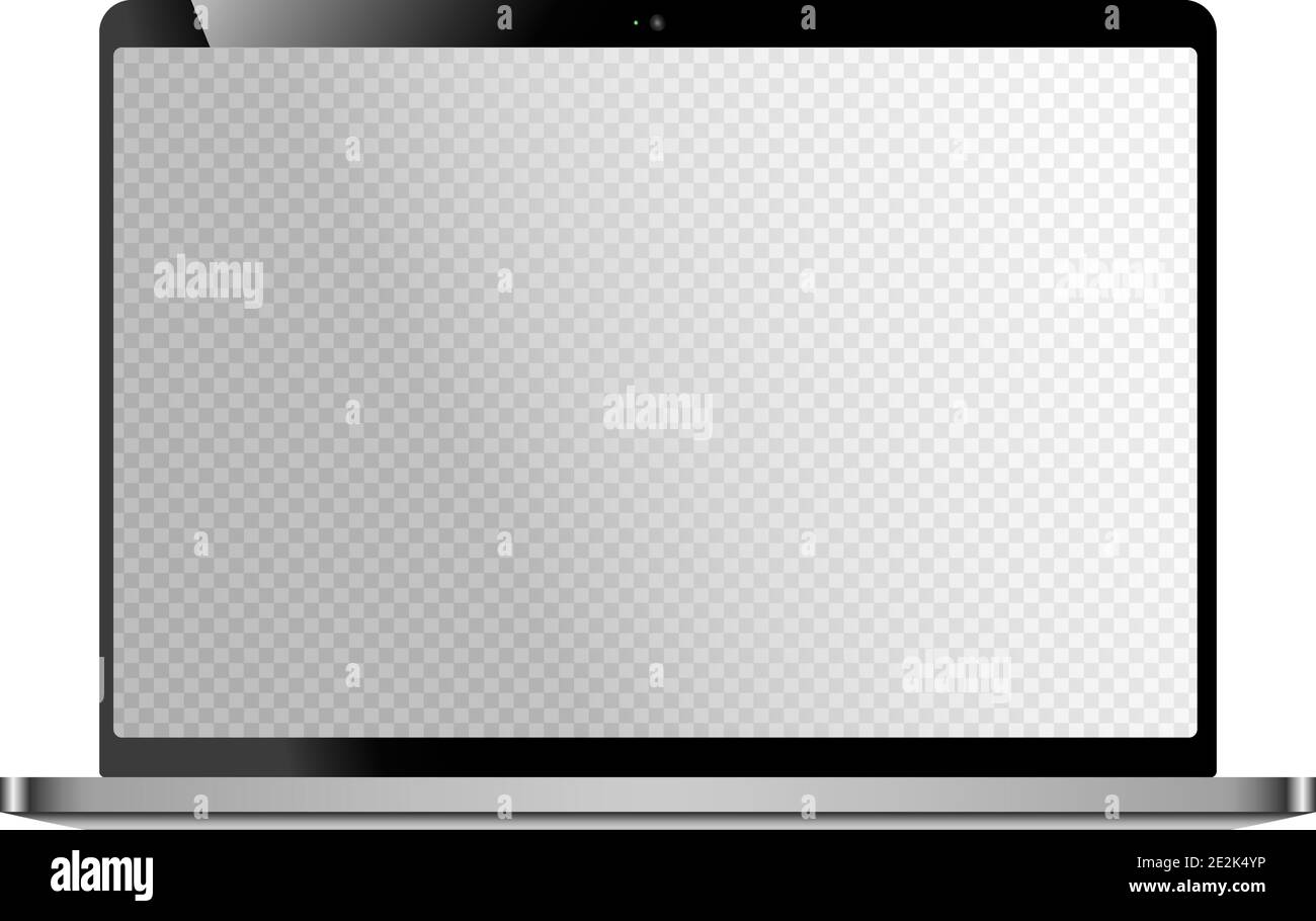 scintillante mockup di computer portatile con spazio di copia su schermo vettoriale illustrazione Illustrazione Vettoriale