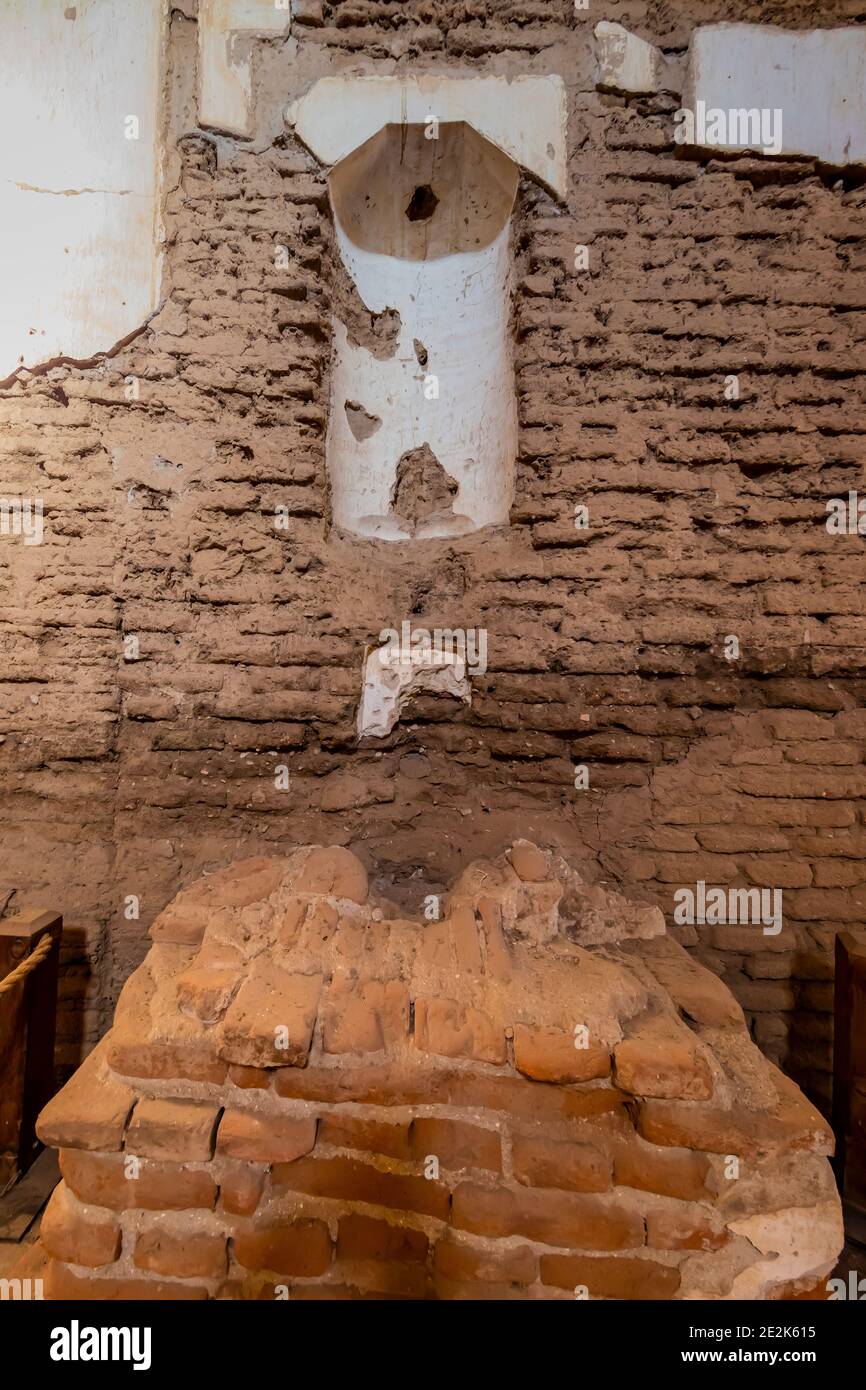 All'interno della chiesa missionaria di Tumacacori National Historical Park, Arizona, USA Foto Stock