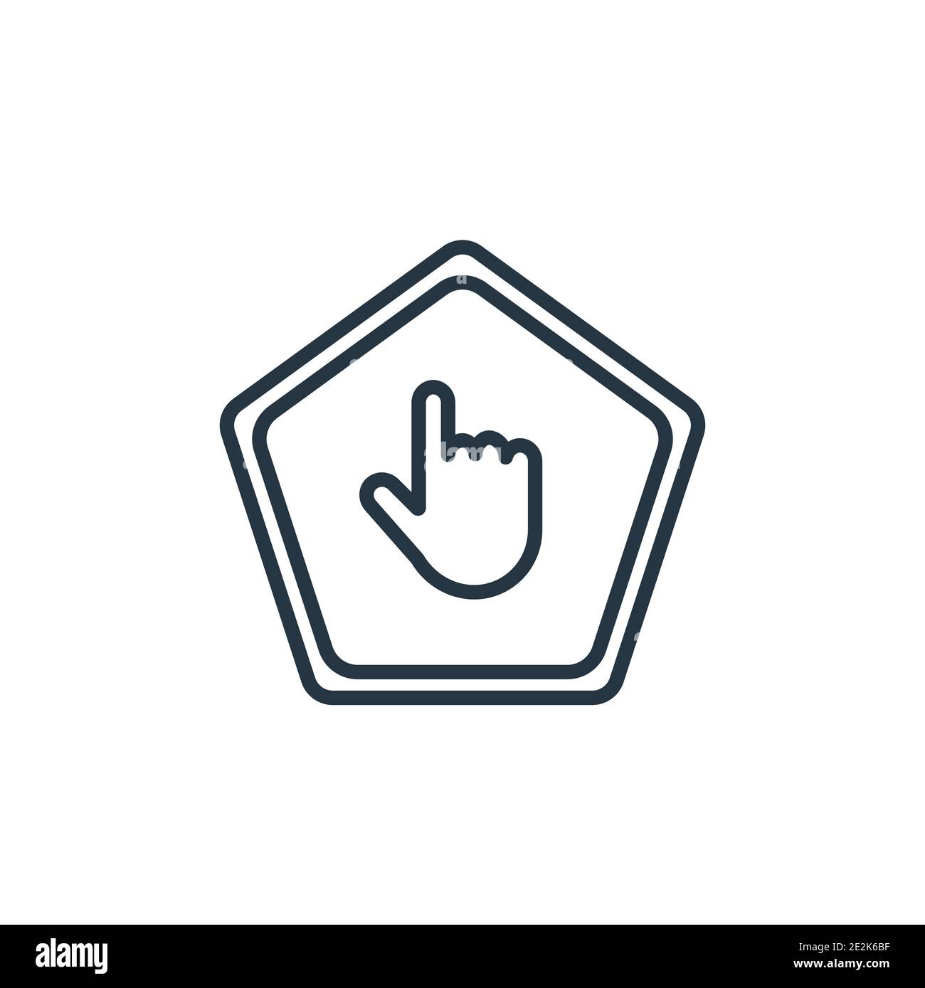 Icona vettore contorno movimenti. Icona con gesti neri a linea sottile, vettore piatto illustrazione di elementi semplici dal concetto di gesti modificabili tratto isolato attivo Illustrazione Vettoriale