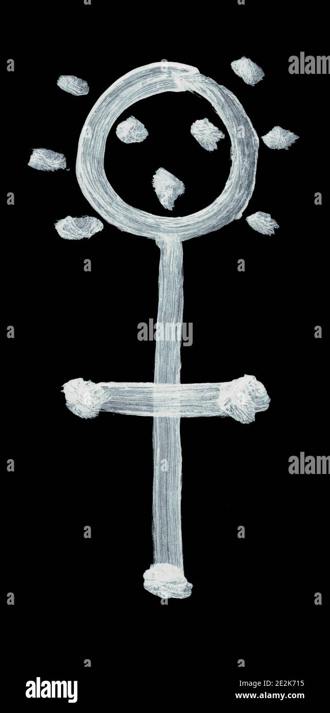 Simboli alchemici il rame si divide due invertiti Foto stock - Alamy