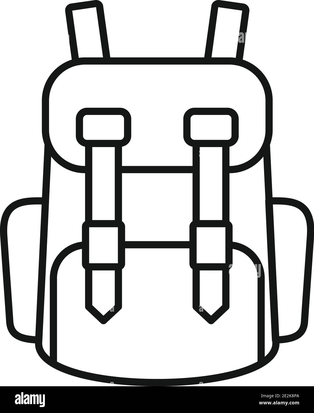 Zaino industriale per arrampicatori, stile outline Illustrazione Vettoriale