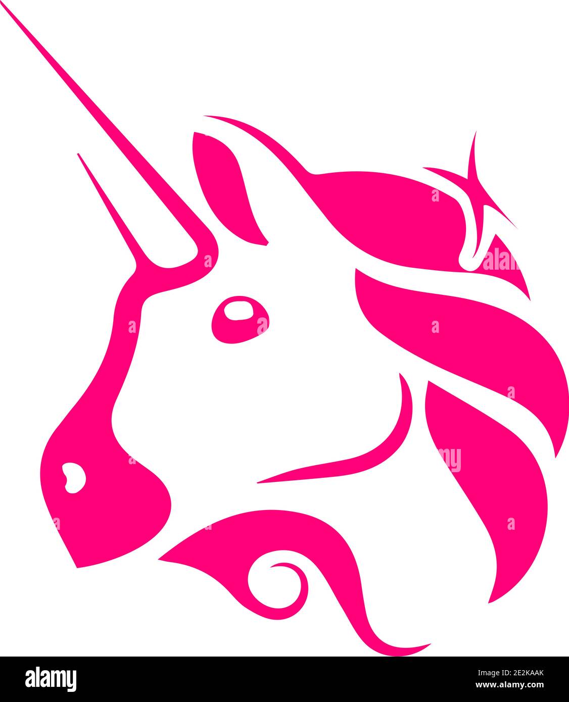 Illustrazione vettoriale dell'icona della criptovaluta (altcoin) / Uniswap[UNI] Illustrazione Vettoriale