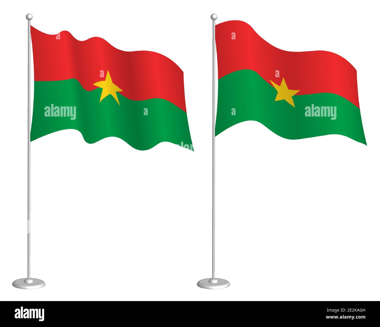 Bandiera realista del Burkina Faso che sventola | Vettore Premium Bandiera realista del Burkina Faso che sventola | Vettore Premium