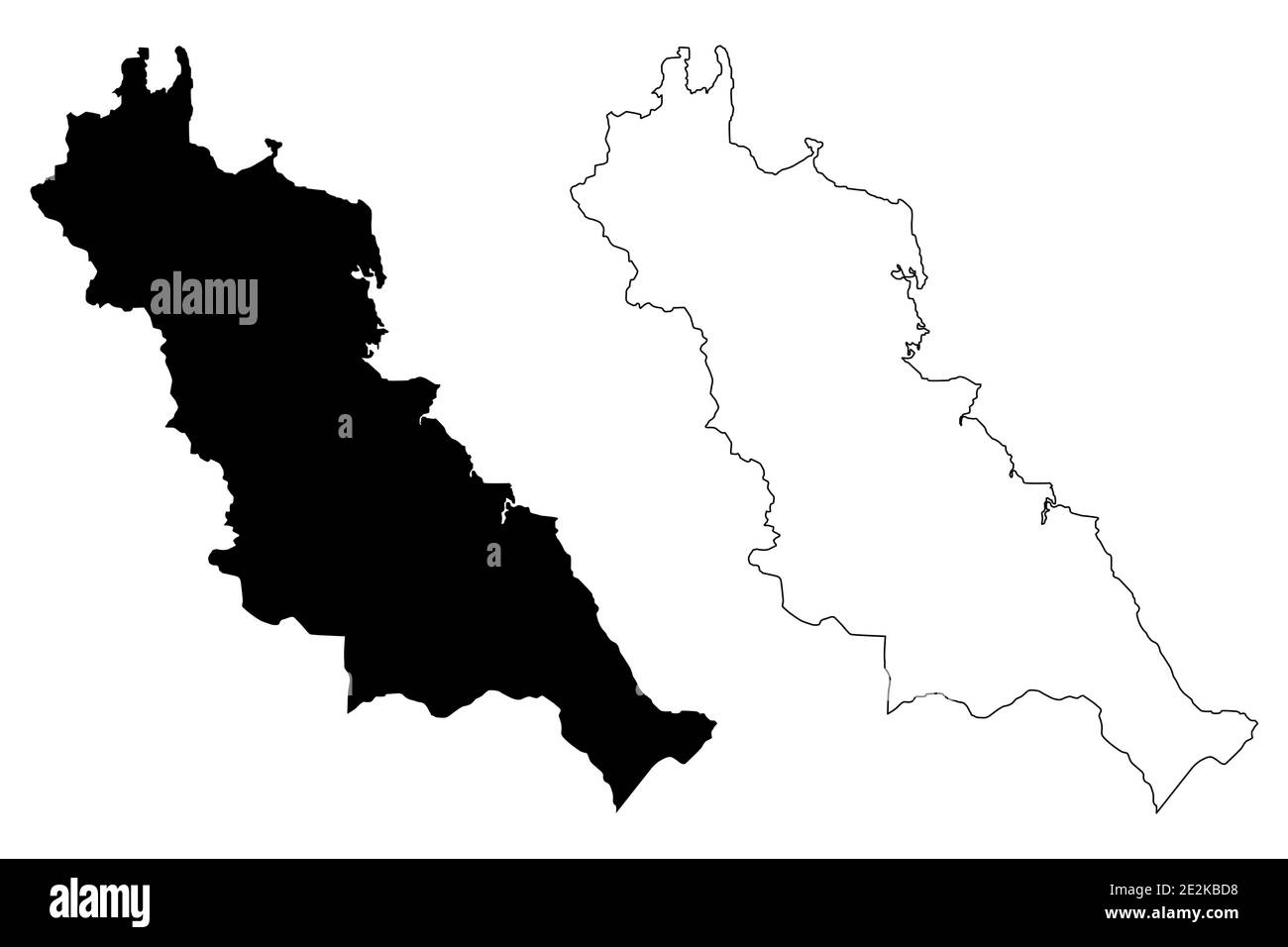 Essex County, Commonwealth of Virginia (Stati Uniti, Stati Uniti d'America, Stati Uniti, Stati Uniti, Stati Uniti) mappa vettoriale illustrazione, scrimble schizzo Essex mappa Illustrazione Vettoriale
