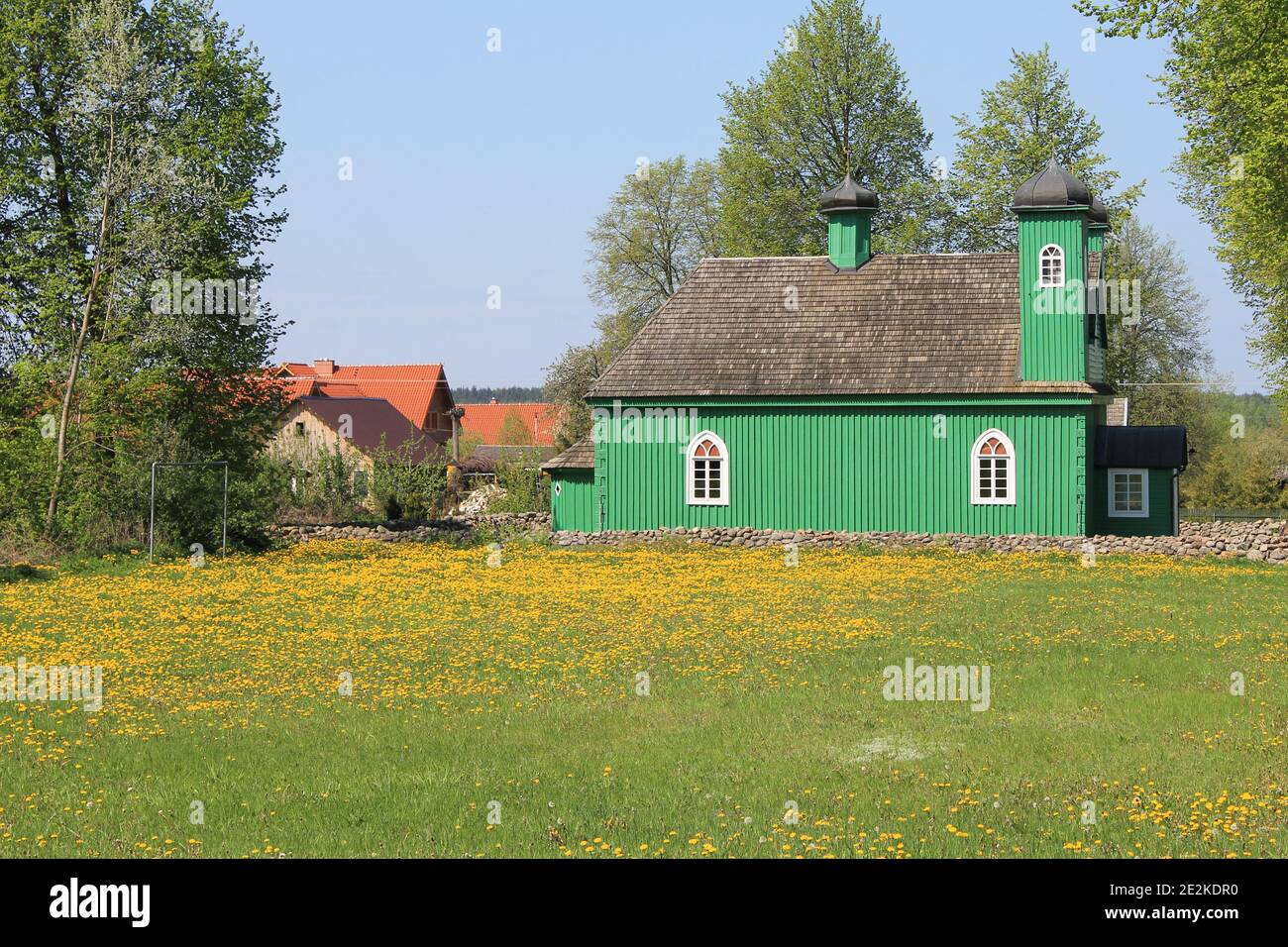 Moschea in legno dei Lipka Tatari Musulmani a Kruszyniany (Podlaskie Voivodato, Polonia) Foto Stock