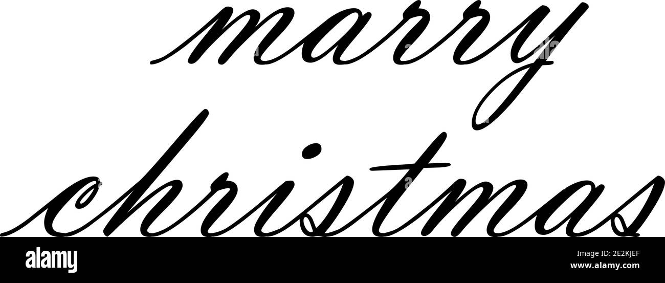 Sposare le lettere di Natale a mano su sfondo vuoto. Eps10 Illustrazione Vettoriale