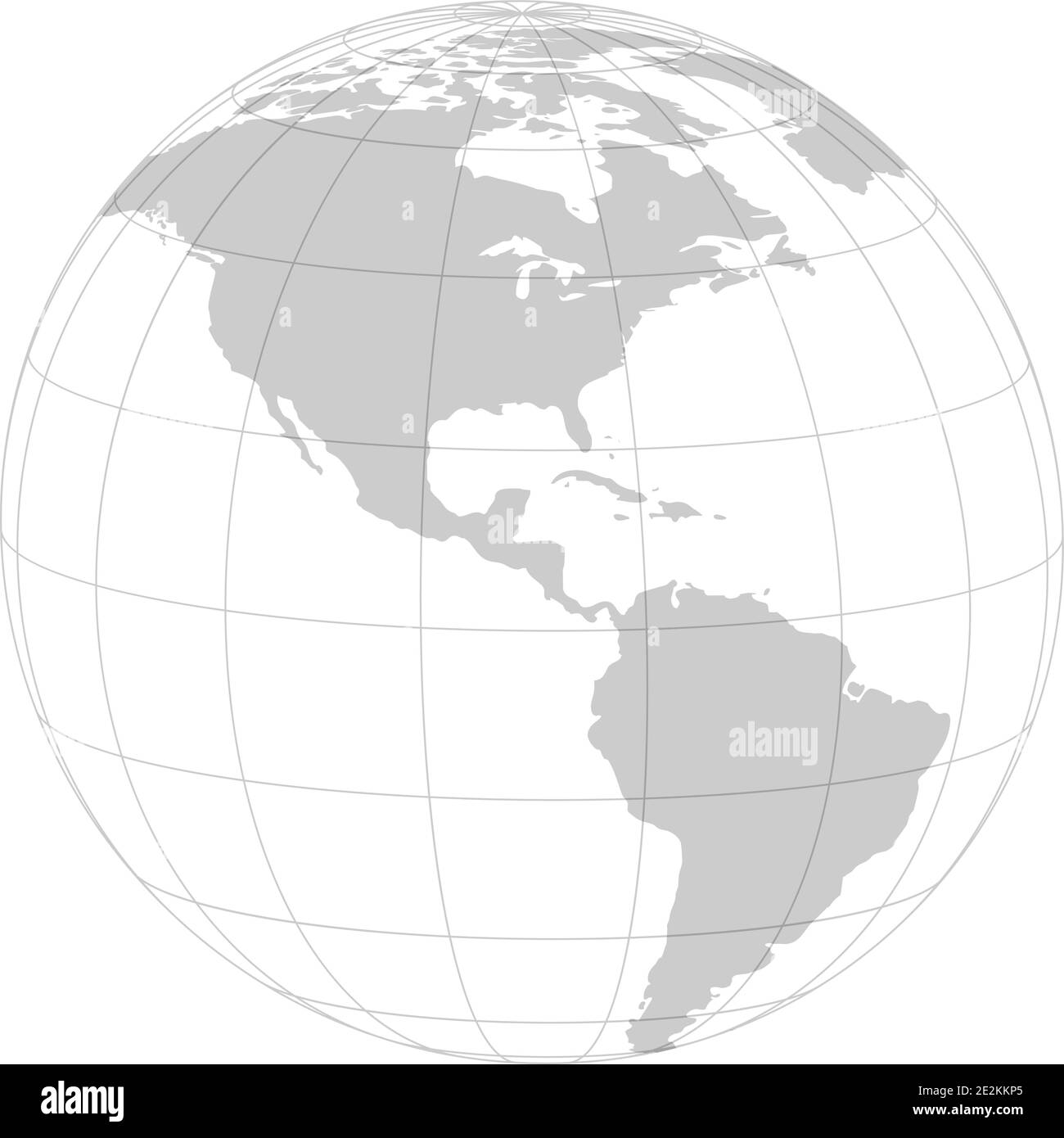 Globo terrestre 3D, mondo mappa su sfondo vuoto Illustrazione Vettoriale