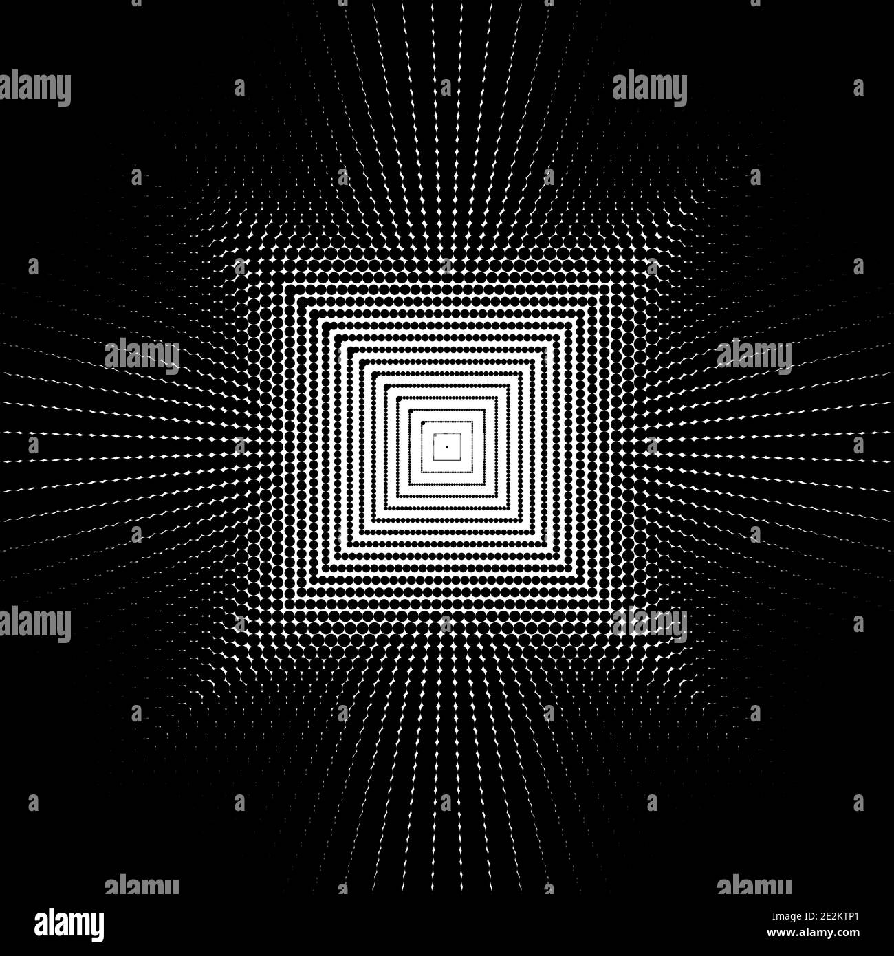 Tunnel 3D realistico di punti, sfondo realistico Illustrazione Vettoriale