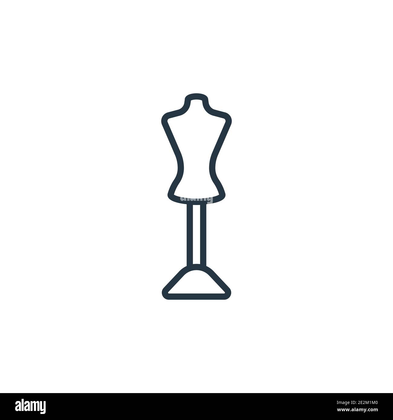 Icona del vettore del contorno del dressaker. Icona dressaker nera sottile, vettore piatto semplice elemento illustrazione dal concetto di moda modificabile isolato su Whi Illustrazione Vettoriale