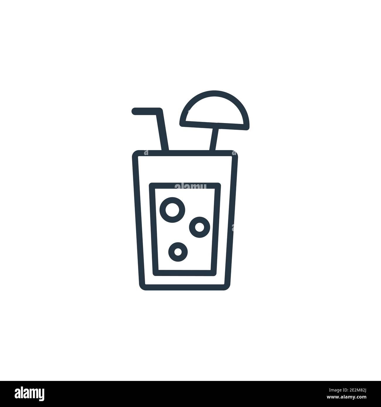 Icona del vettore di contorno del punzone della piantatrice. Icona di punch della piantatrice nera sottile, vettore piatto semplice elemento illustrazione da editabile bevande concetto isolat Illustrazione Vettoriale