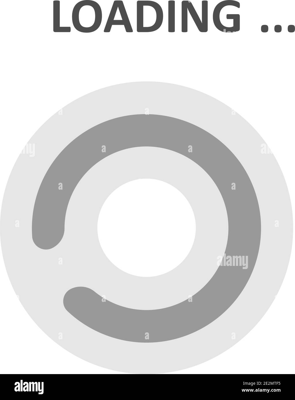 Caricamento dell'icona in un round. Icona di caricamento nella progettazione piatta. Eps10 Illustrazione Vettoriale