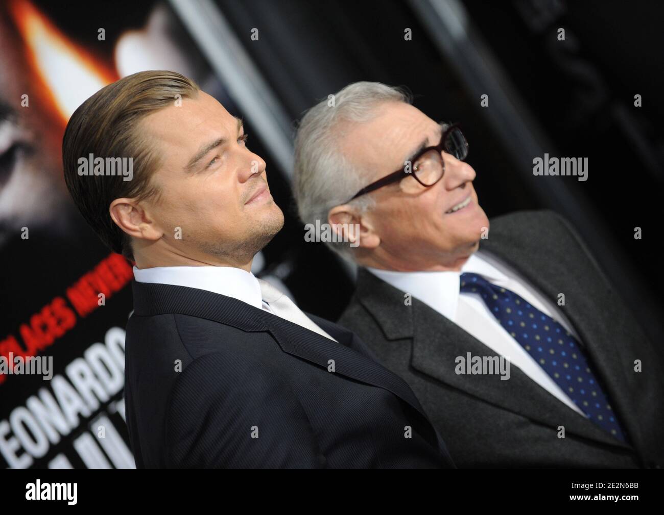 Leonardo DiCaprio e Martin Scorsese partecipano alla prima di Shutter Island nel Teatro Ziegfeld di New York, NY, USA il 17 febbraio 2010. Foto di Mehdi Taamallah/ABACAPRESS.COM (nella foto: Leonardo di Caprio, Martin Scorsese) Foto Stock