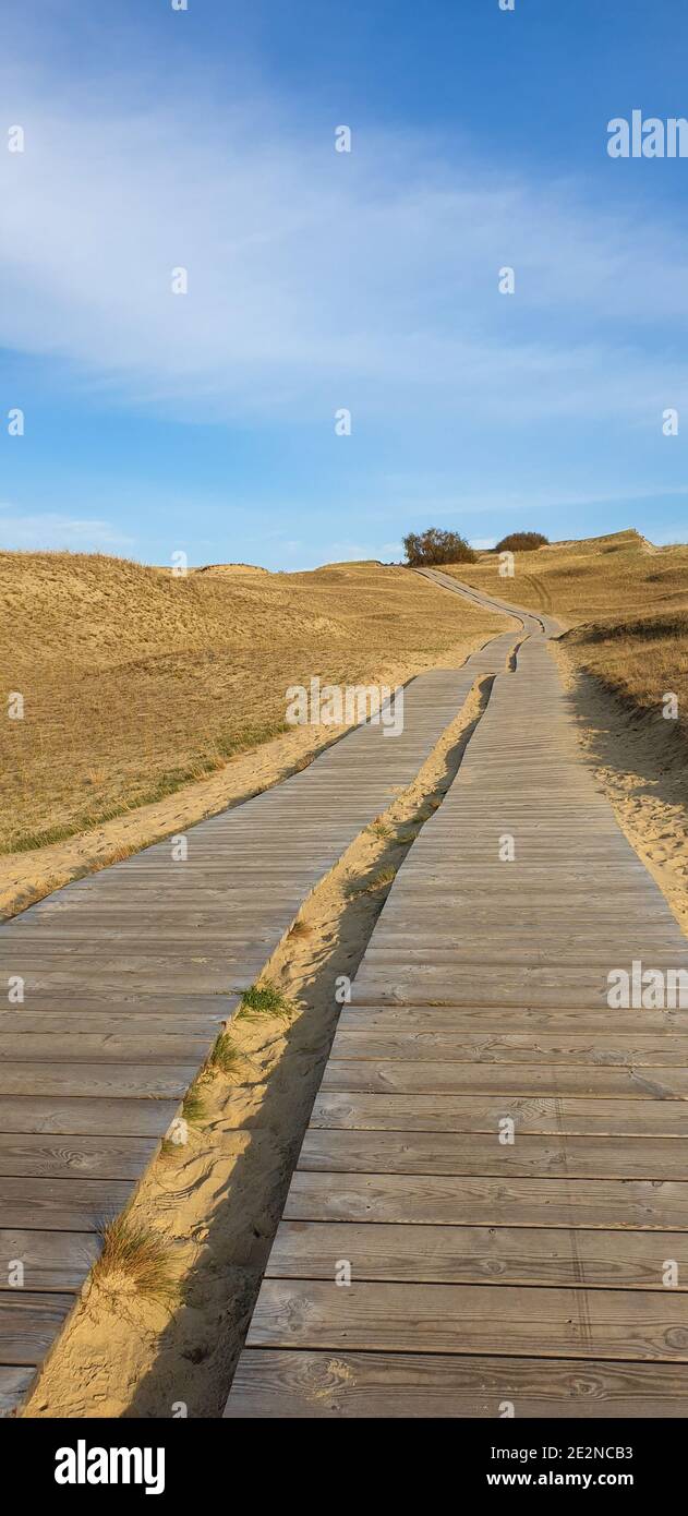Gita su strada alle dune di sabbia Foto Stock