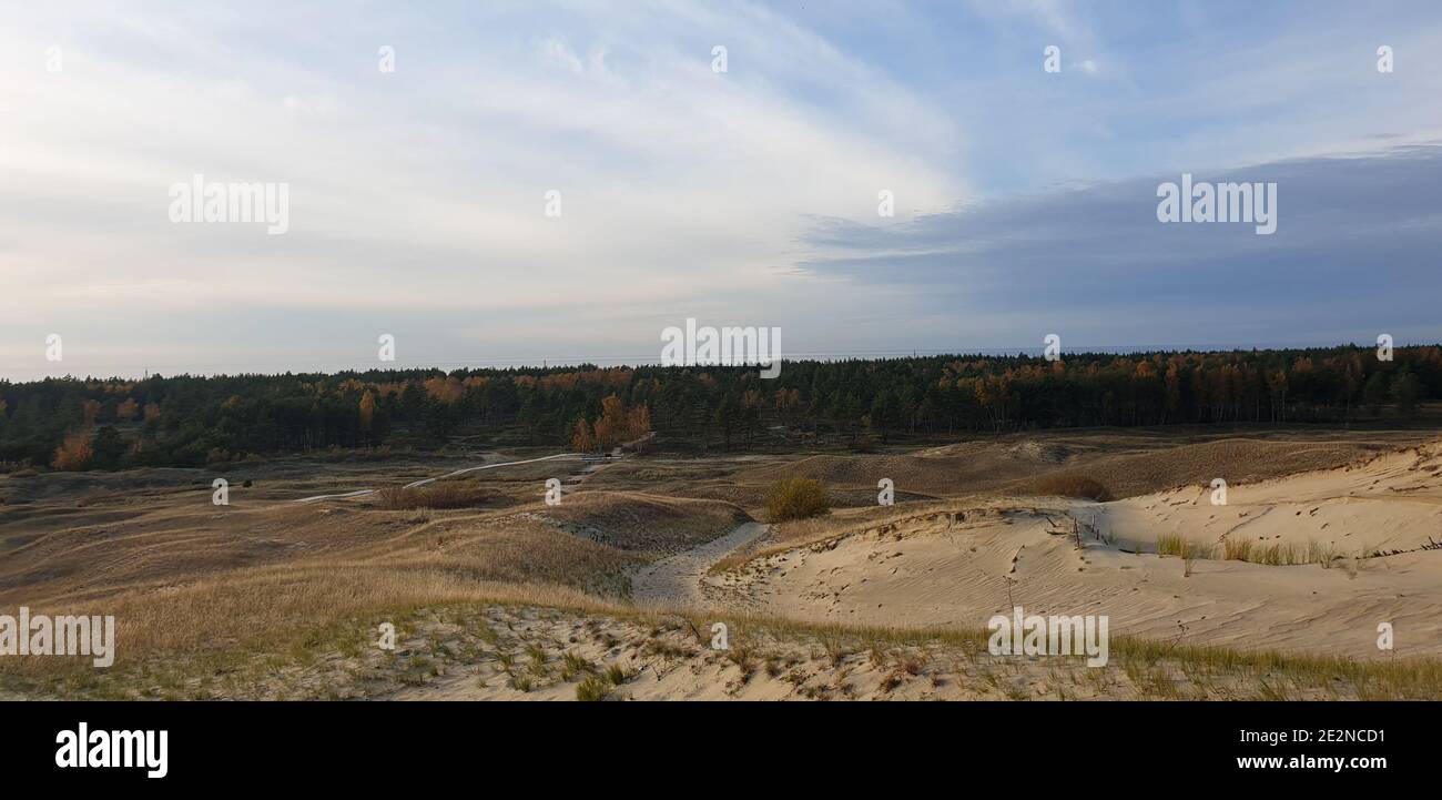 Gita su strada alle dune di sabbia Foto Stock