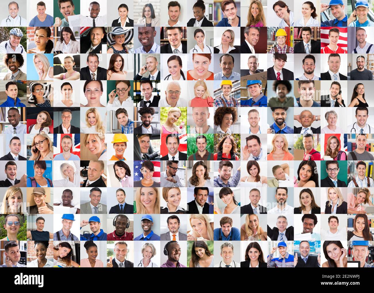 Persone professionali in uniforme Collage Set Foto Foto Stock