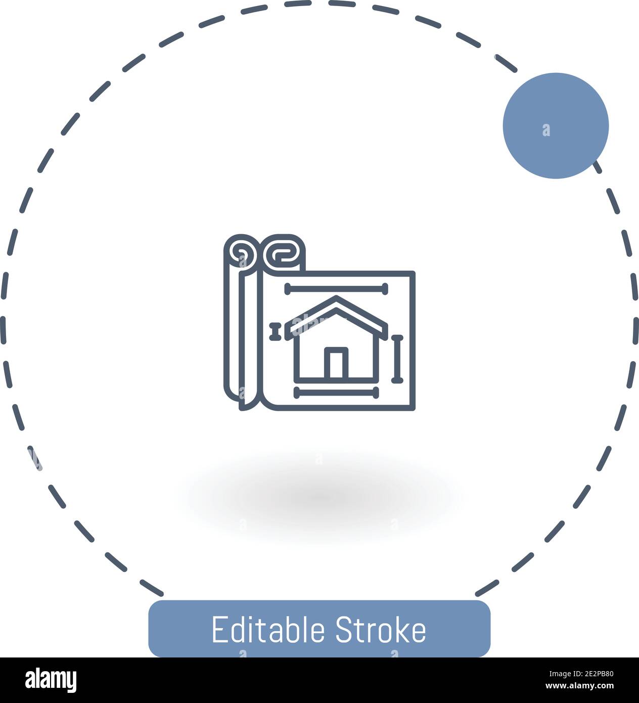icona vettore piano iniziale icone del contorno del tratto modificabili per il web e mobile Illustrazione Vettoriale
