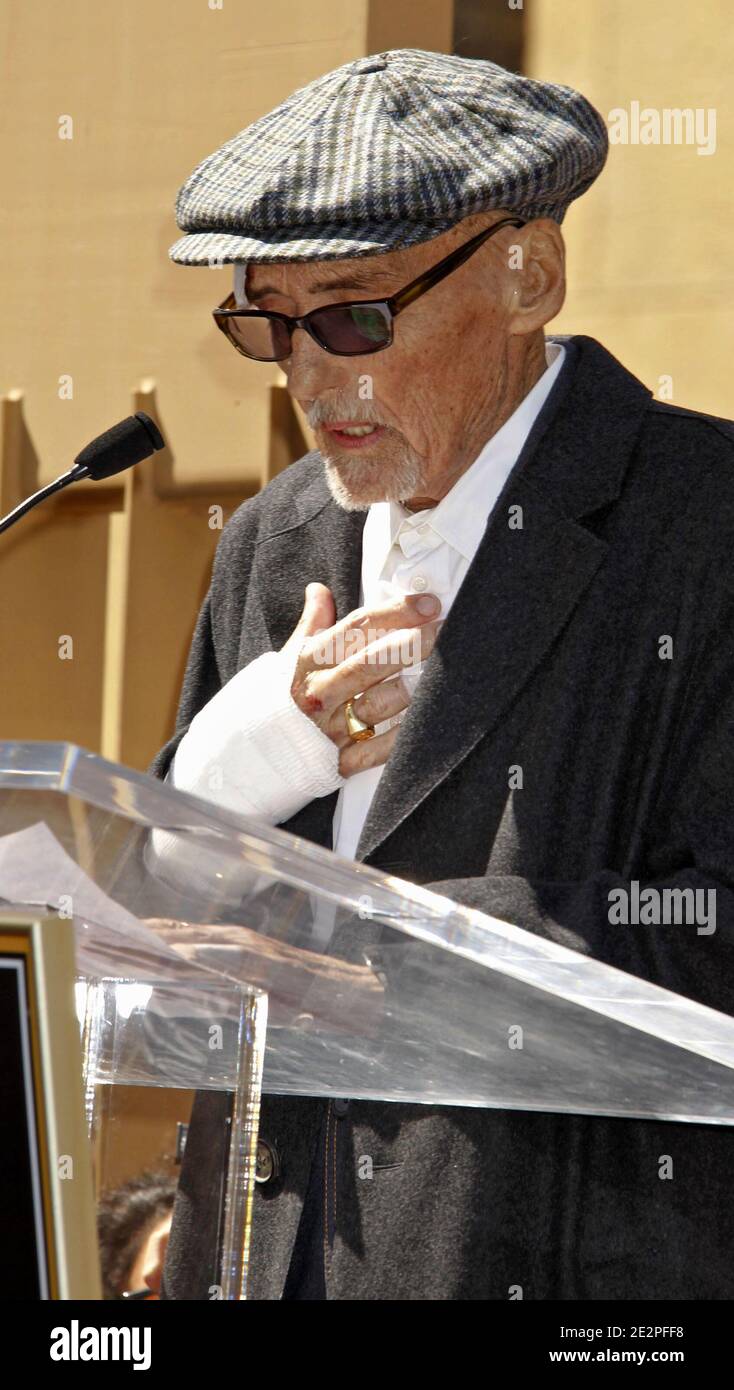 Dennis Hopper alla cerimonia della Walk of Fame per Dennis Hopper, Egyptian Theatre, Hollywood, California. 26 marzo 2010. (Nella foto: Dennis Hopper). Foto di Baxter/ABACAPRESS.COM Foto Stock