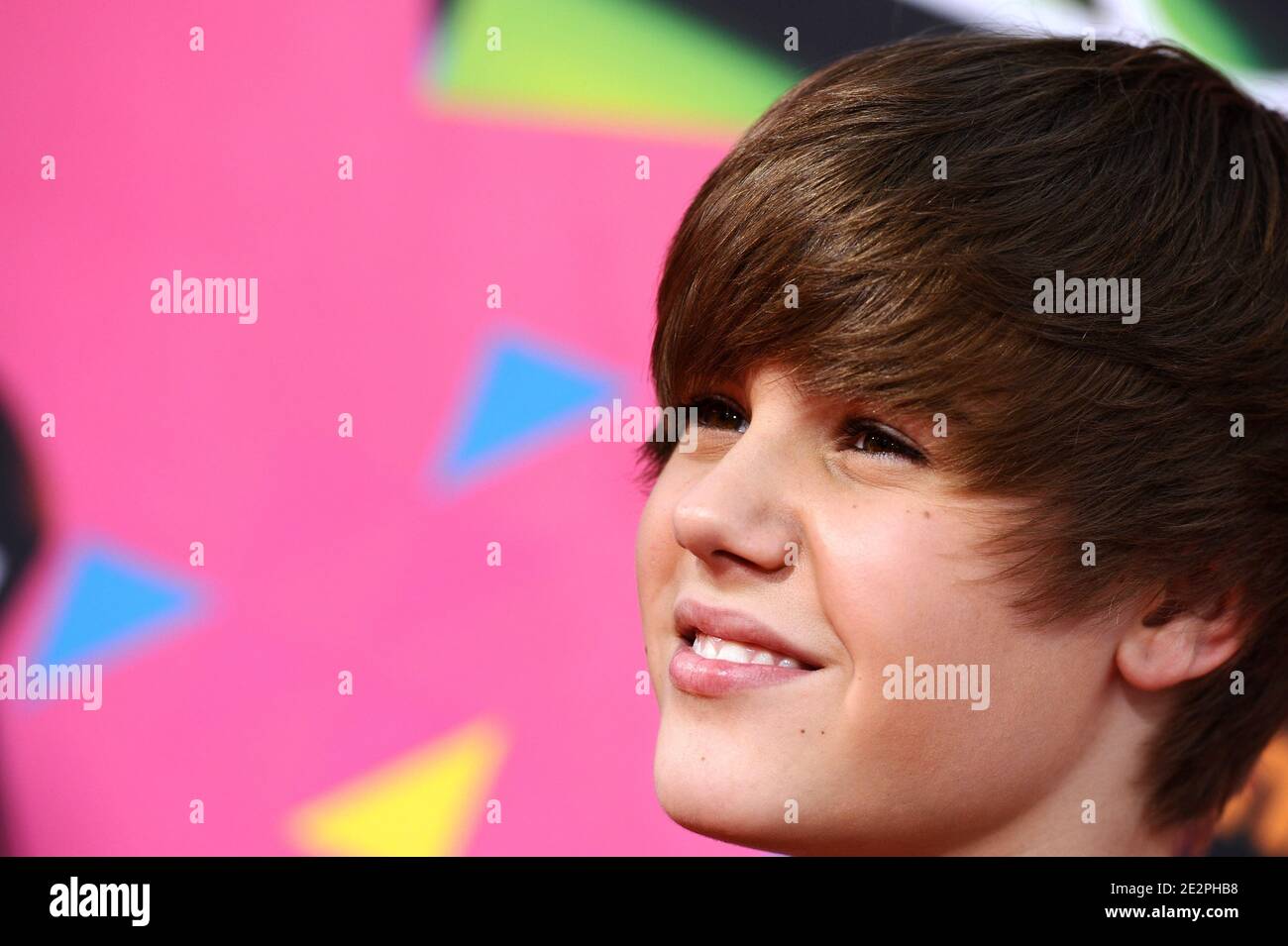Justin Bieber partecipa al ventitreesimo premio annuale Kids' Choice di Nickelodeon che si tiene all'UCLA Pauley Pavilion. Los Angeles, 27 marzo 2010. (Nella foto: Justin Bieber). Foto di Lionel Hahn/ABACAPRESS.COM Foto Stock