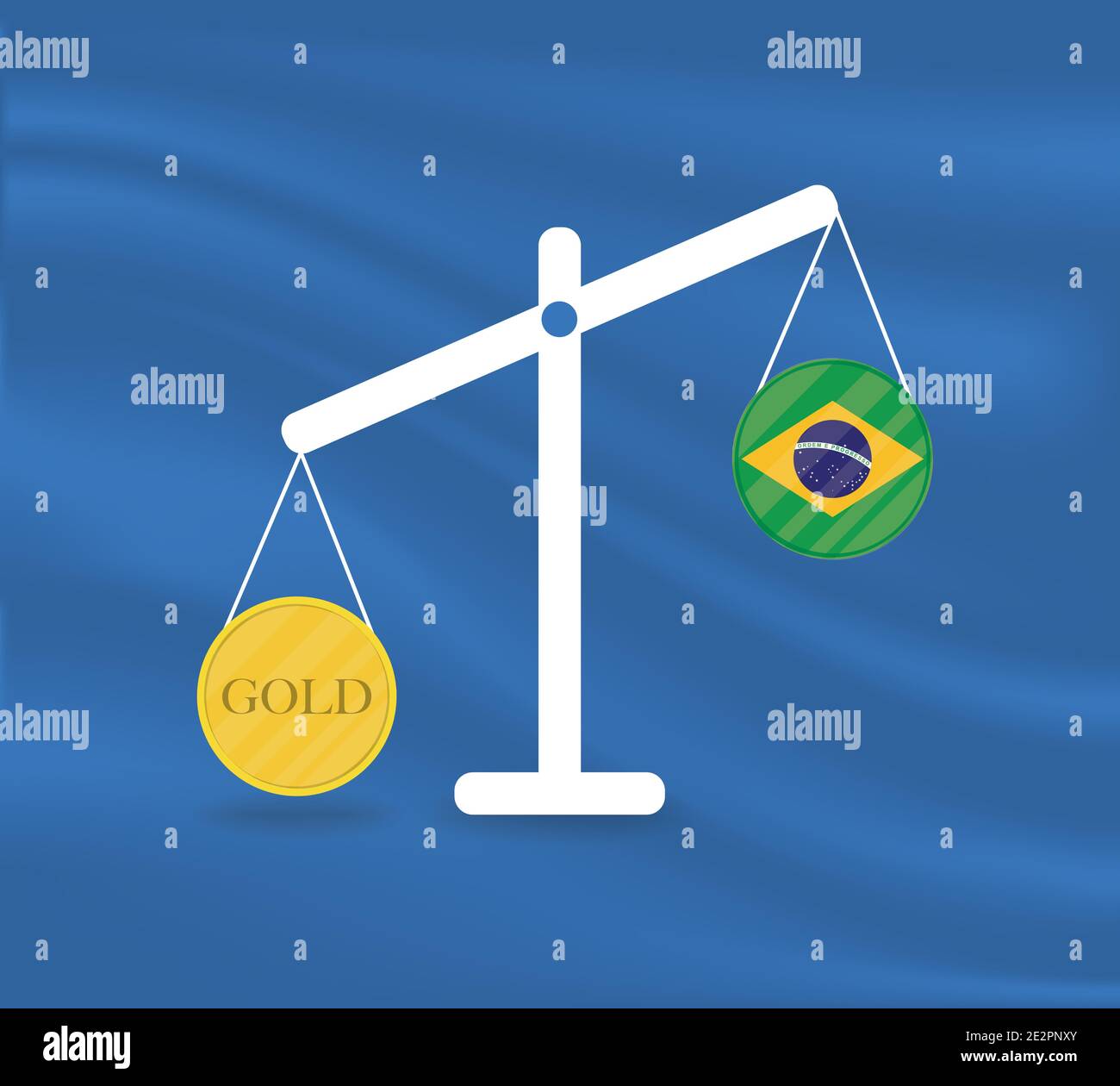 Valuta oro giallo rotondo sulla Bilancia e i saldi economici del paese del  Brasile. L'oro è in aumento, il valore valutario del paese è in diminuzione  Immagine e Vettoriale - Alamy