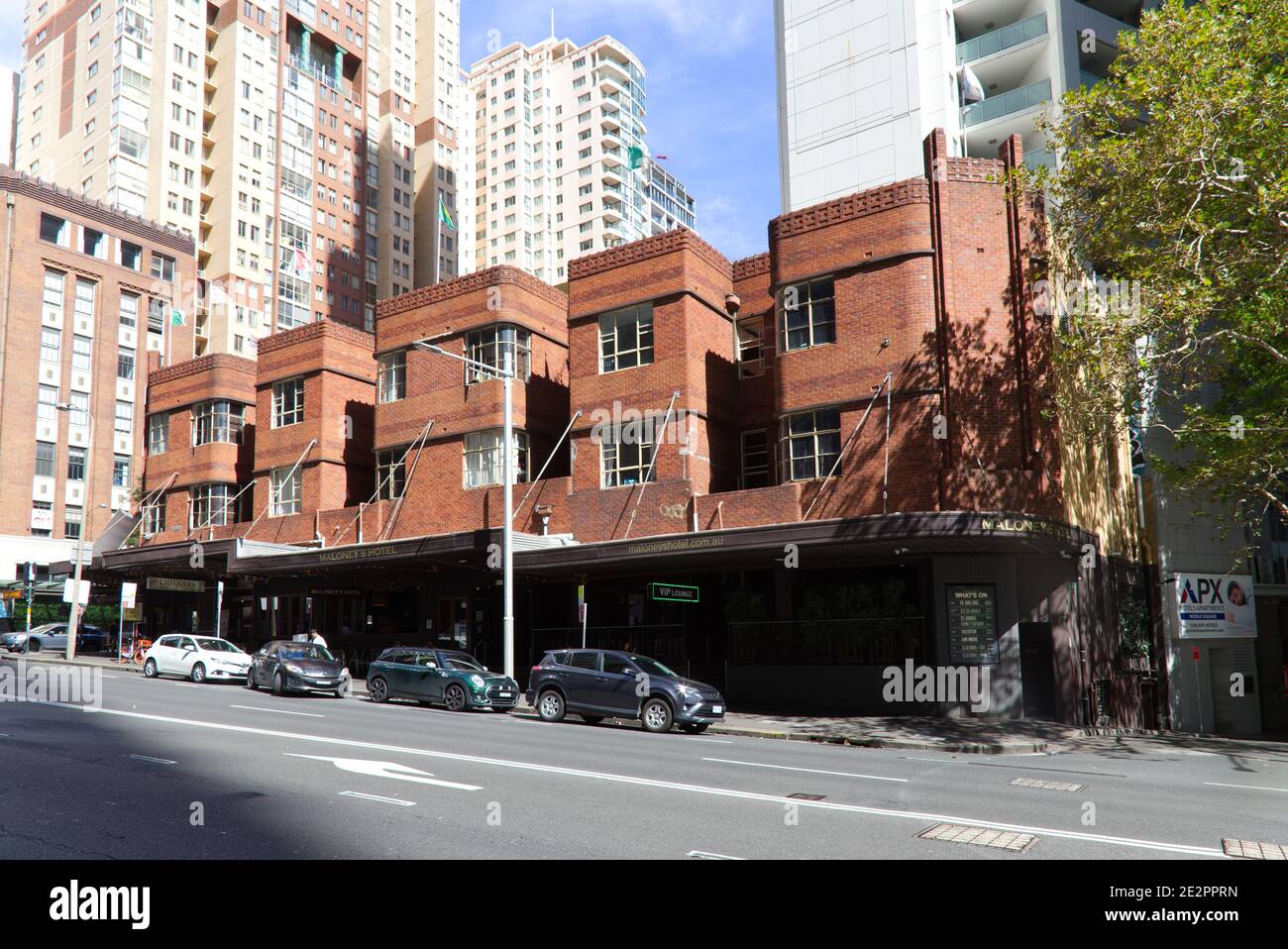 Il CB Hotel è un esempio unico di Federation Free Architettura classica su Pitt Street Sydney Australia Foto Stock